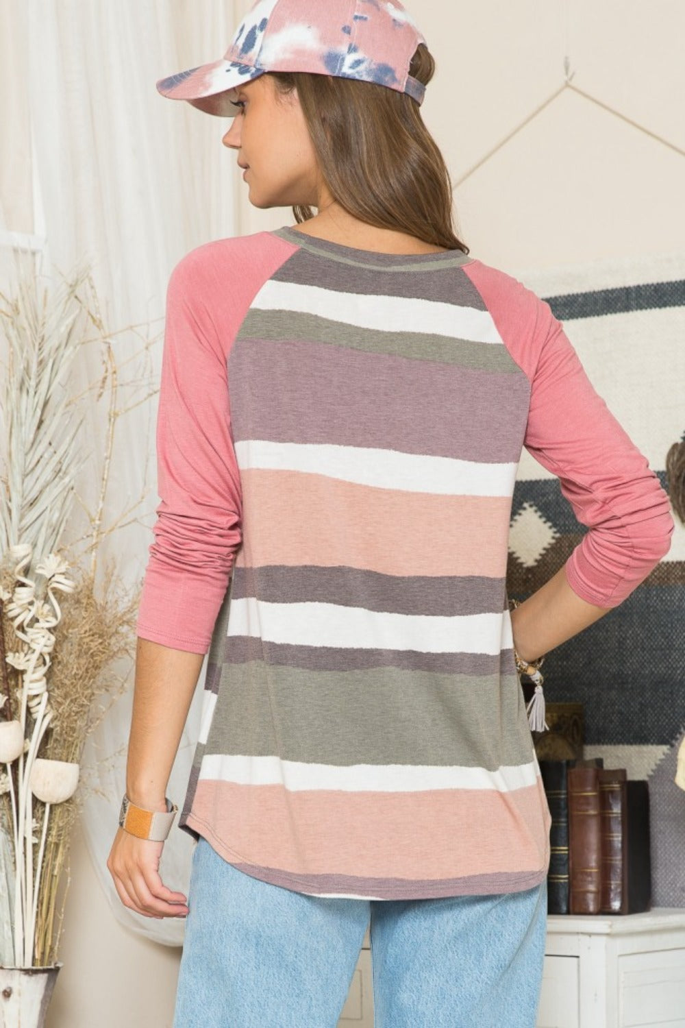 Full Size Striped Long Sleeve T-Shirt