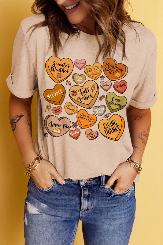 Fall Heart Graphic T-Shirt