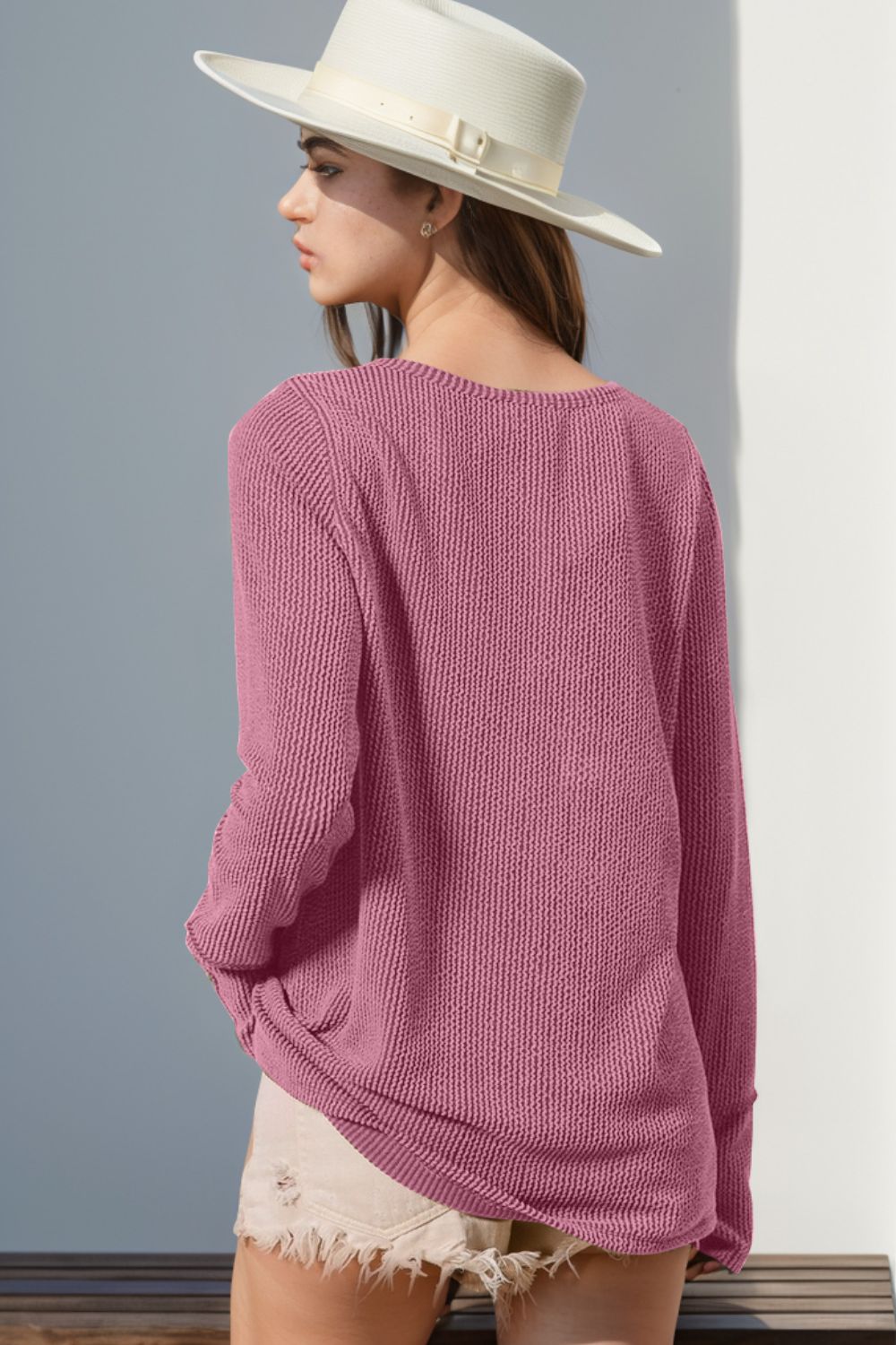 Full Size Notched Thumbhole Top in 8 Colors