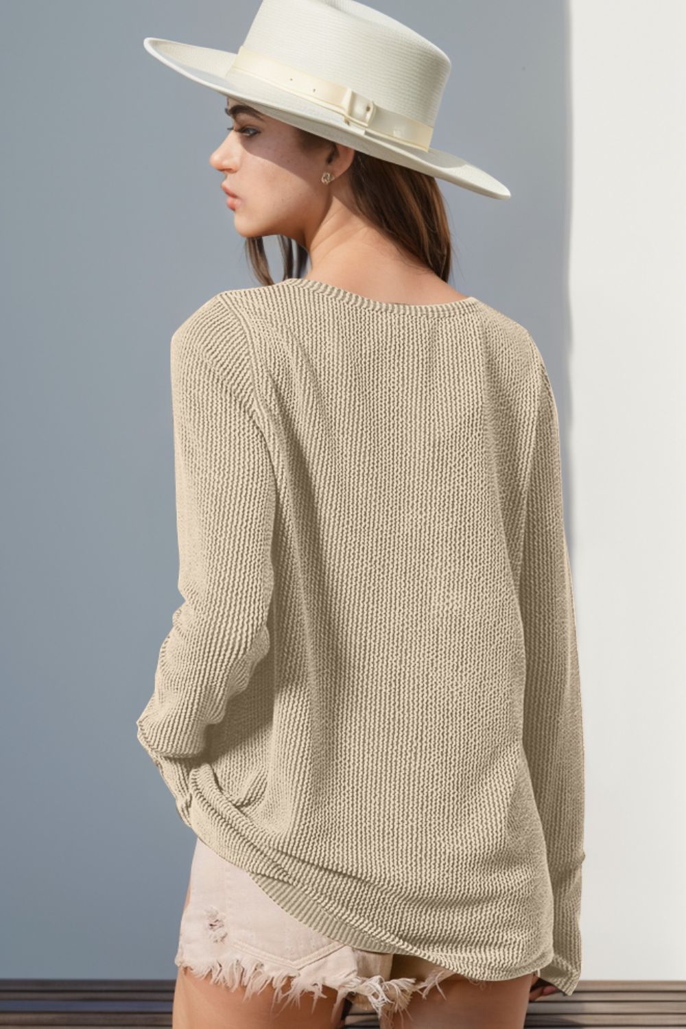 Full Size Notched Thumbhole Top in 8 Colors