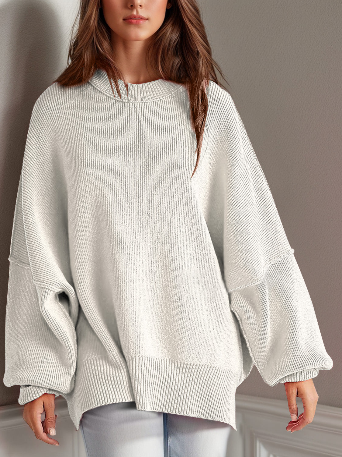 Side Slit Sweater in 12 Colors