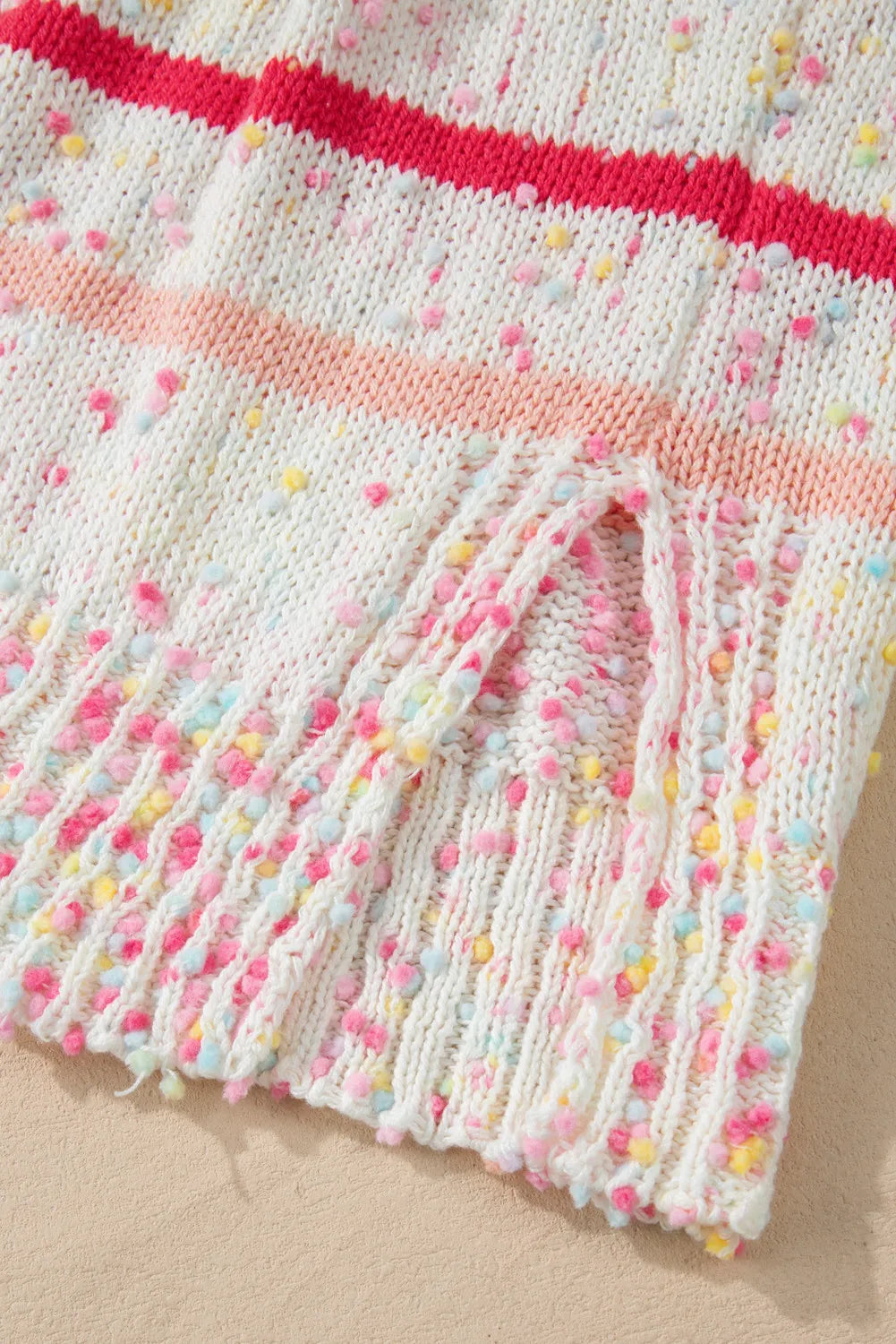 Plus Size Confetti Striped Sweater