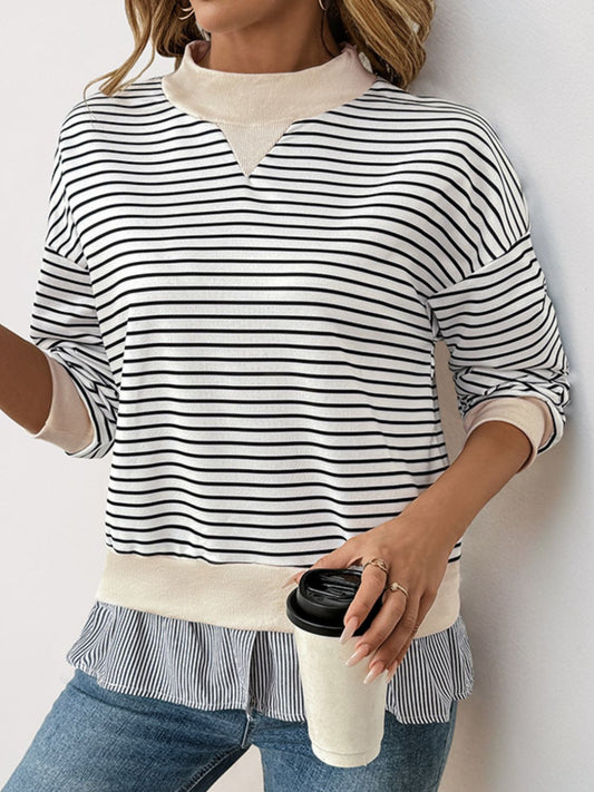Striped Layered Sweatshirt