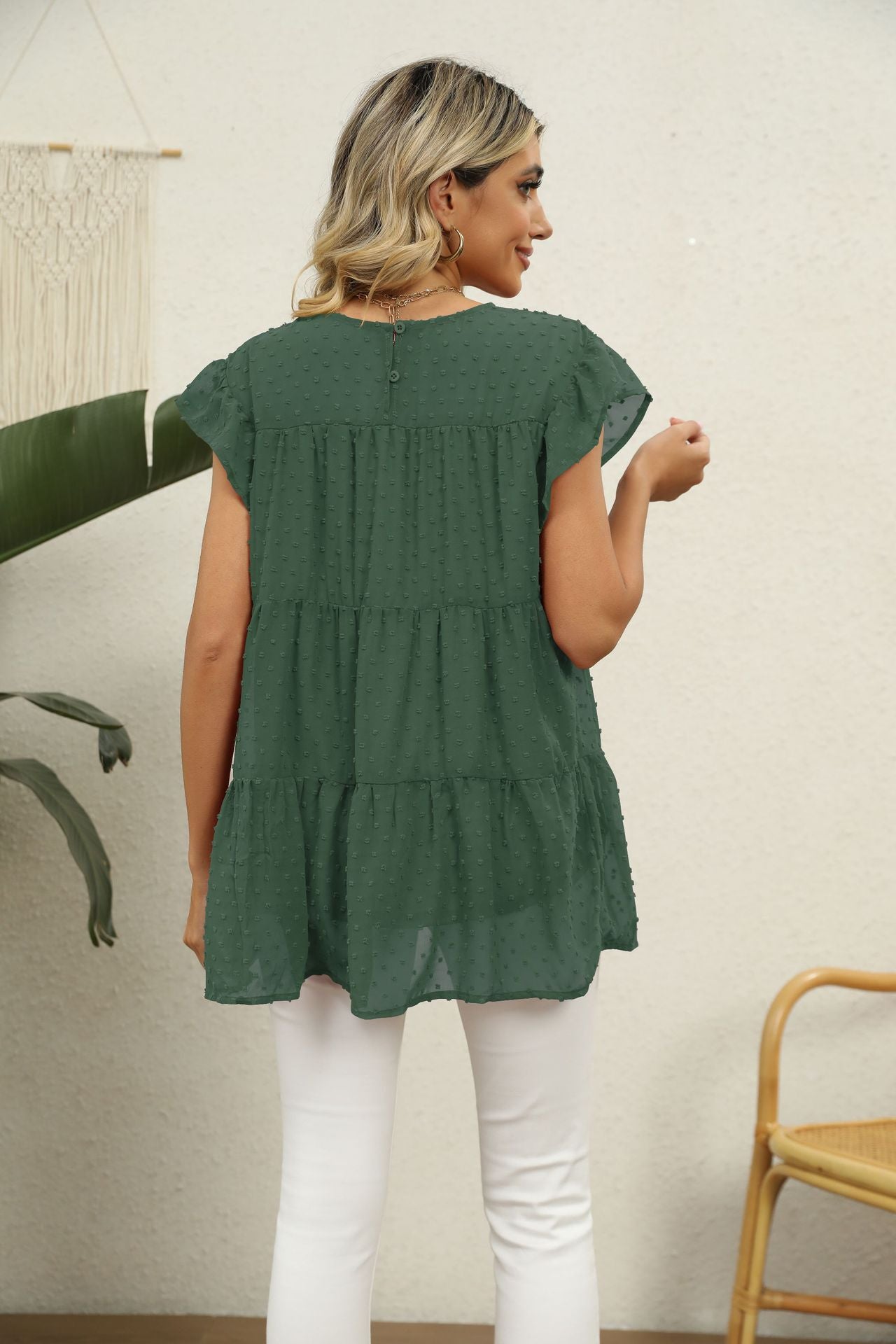 Swiss Dot Tiered Top in 8 Colors