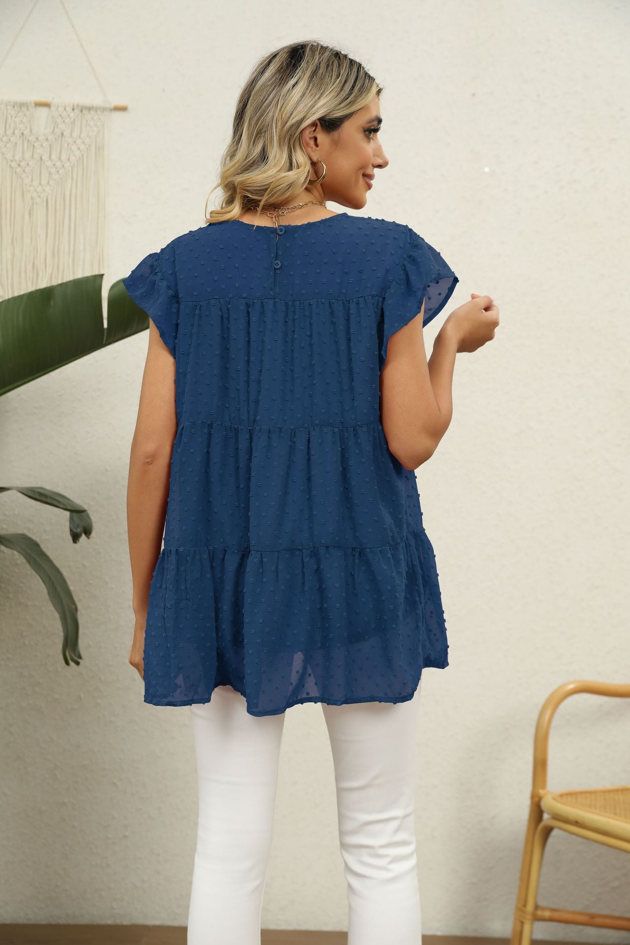 Swiss Dot Tiered Top in 8 Colors