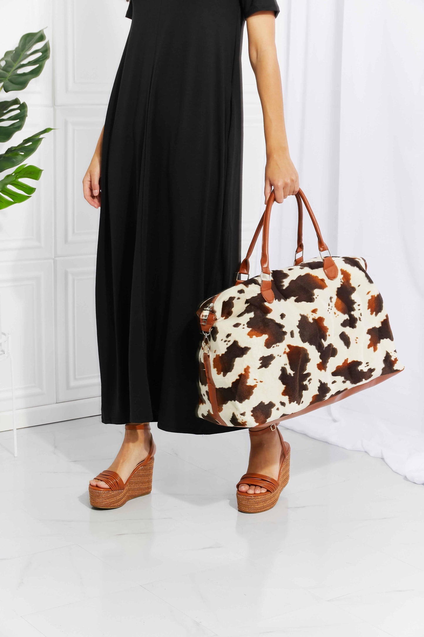 Animal Print Plush Weekender Bag - Olive Ave