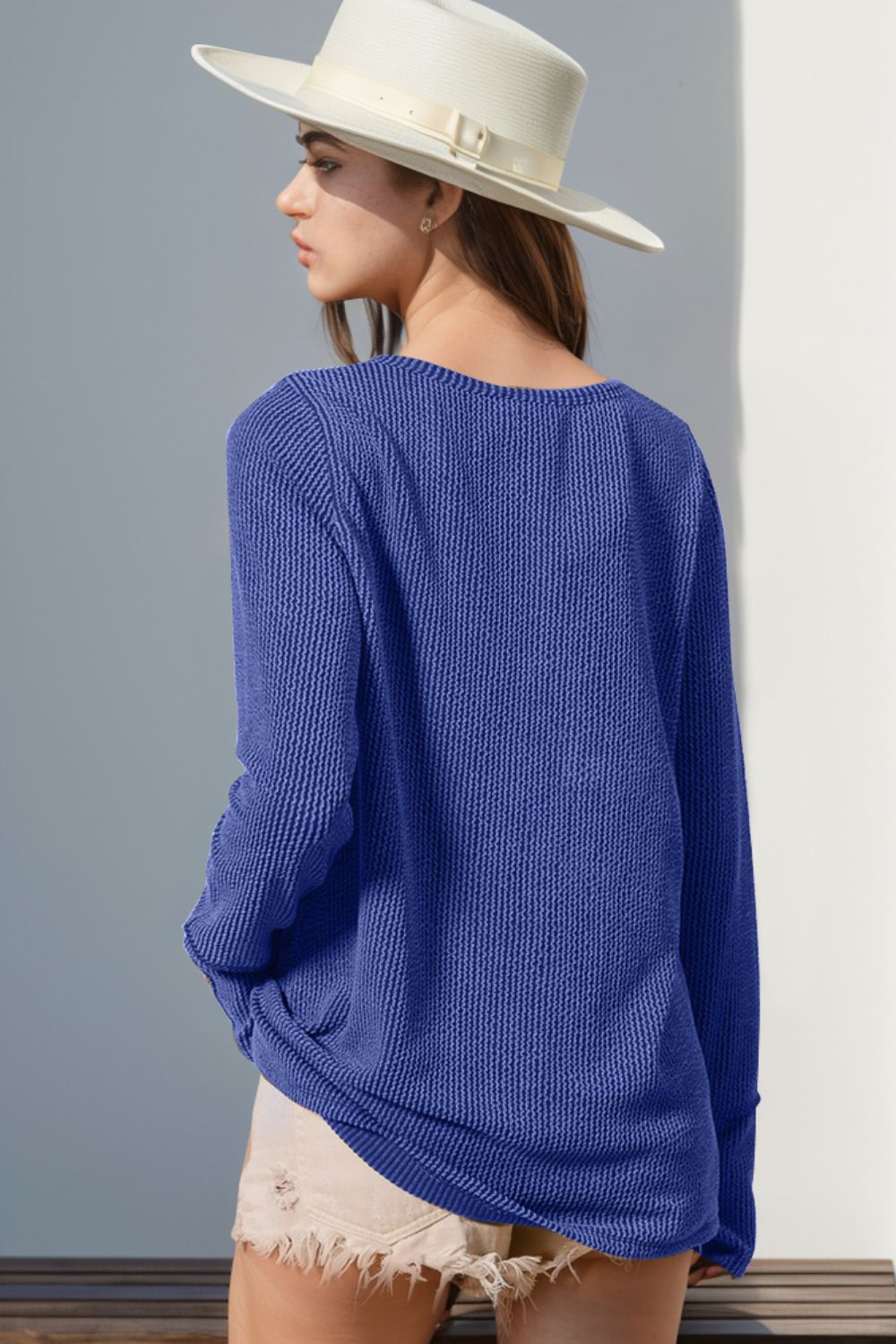 Full Size Notched Thumbhole Top in 8 Colors