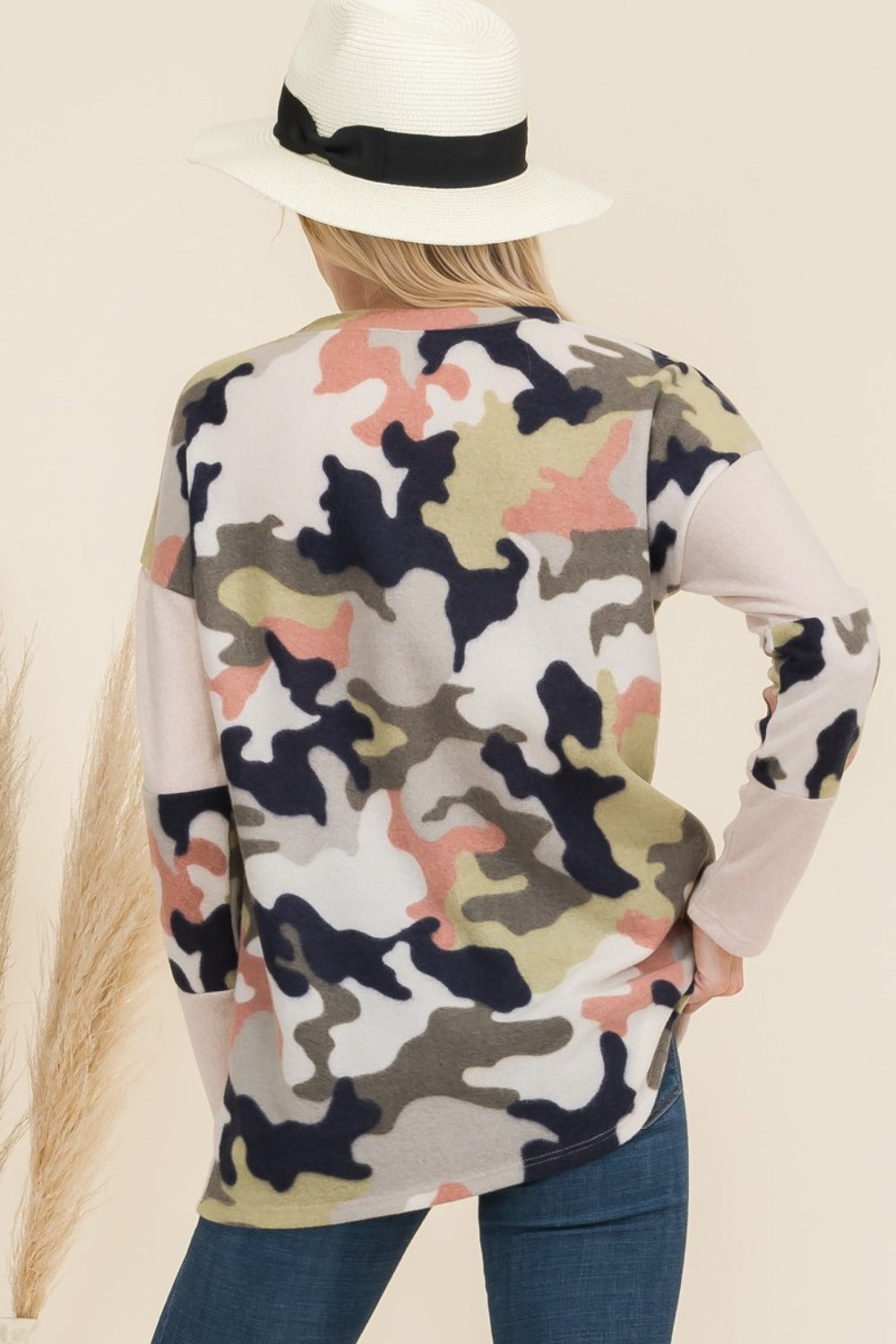 Celeste Full Size Camo Long Sleeve T-Shirt