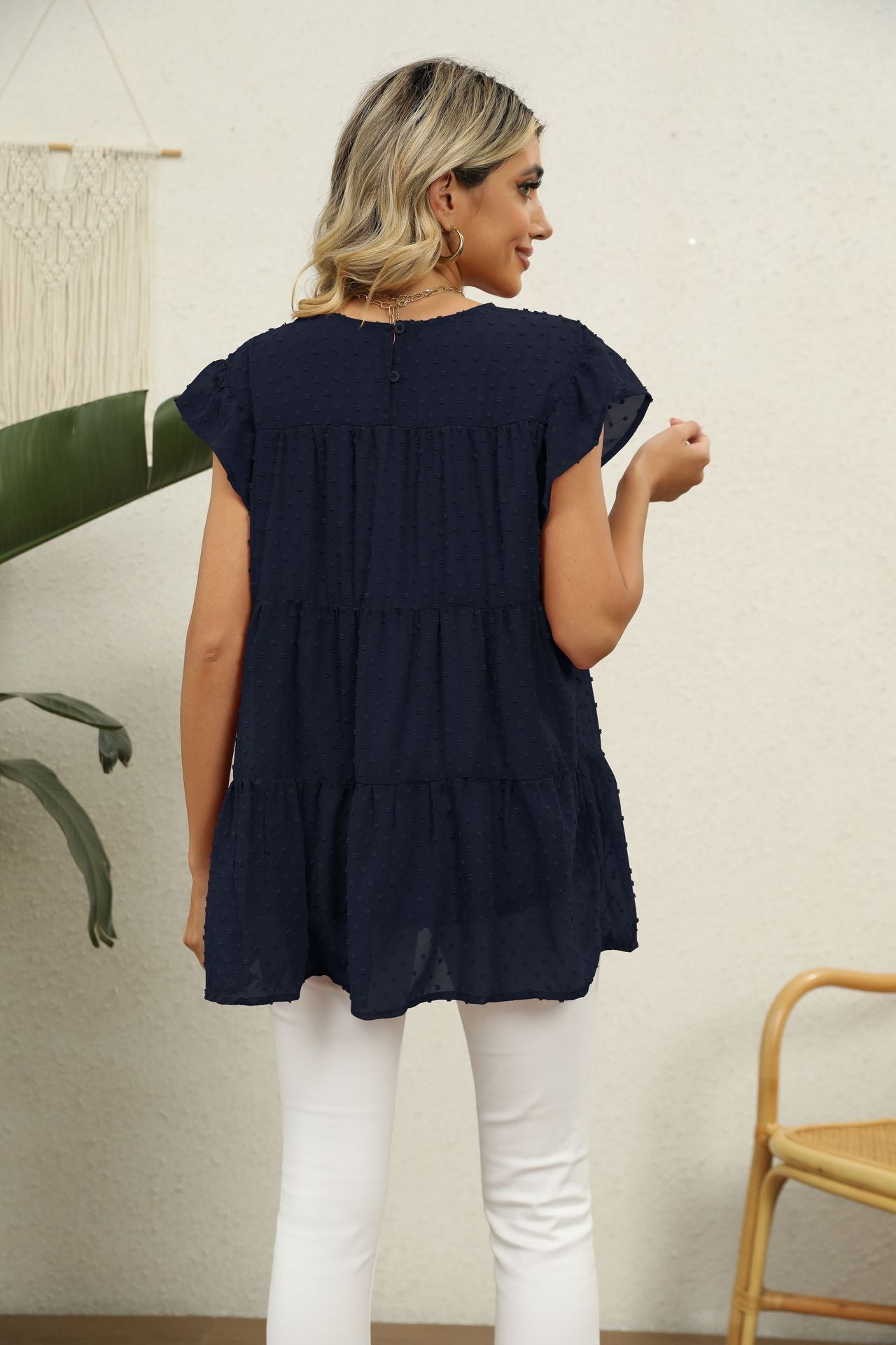Swiss Dot Tiered Top in 8 Colors