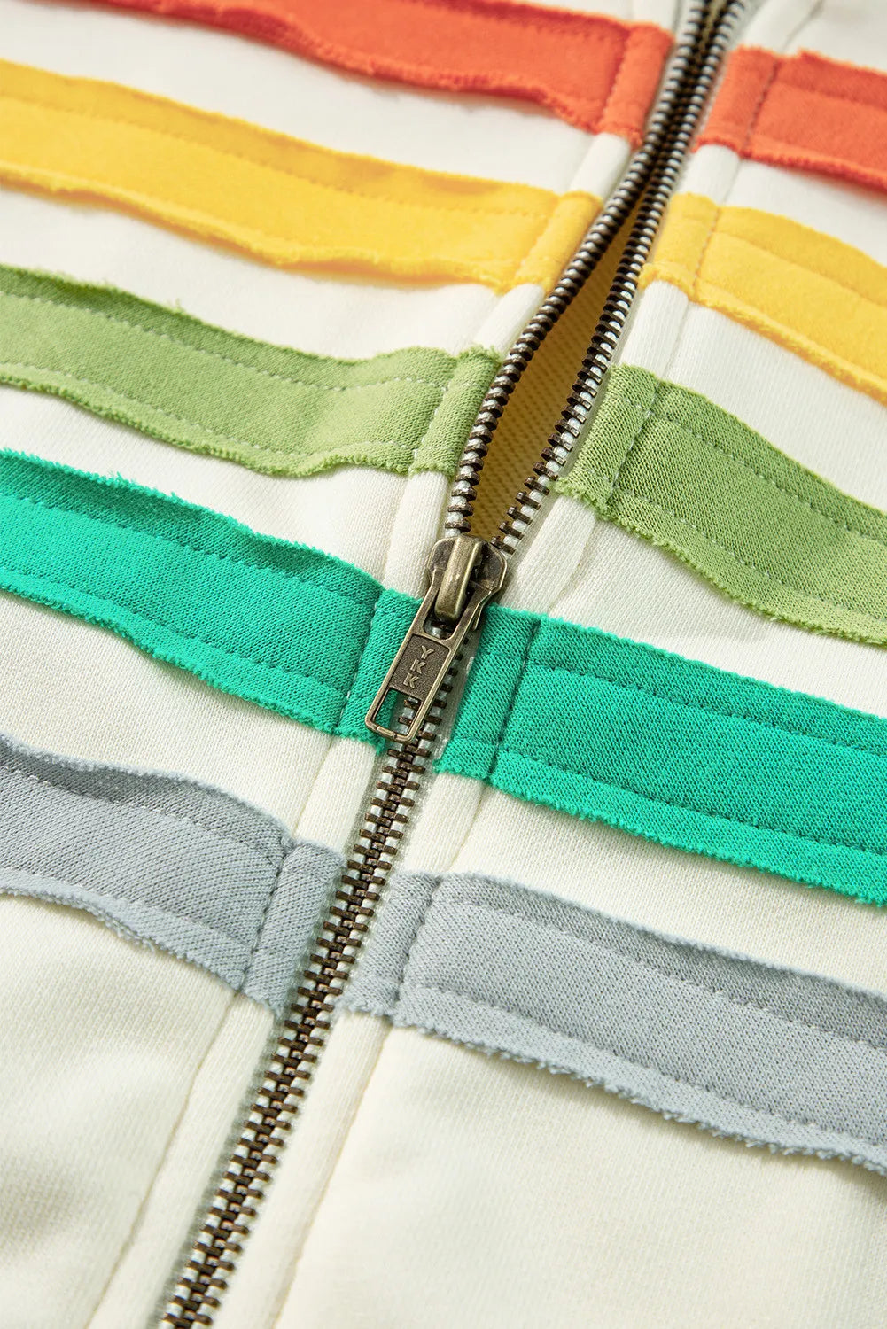 Contrast Zip Up Hoodie
