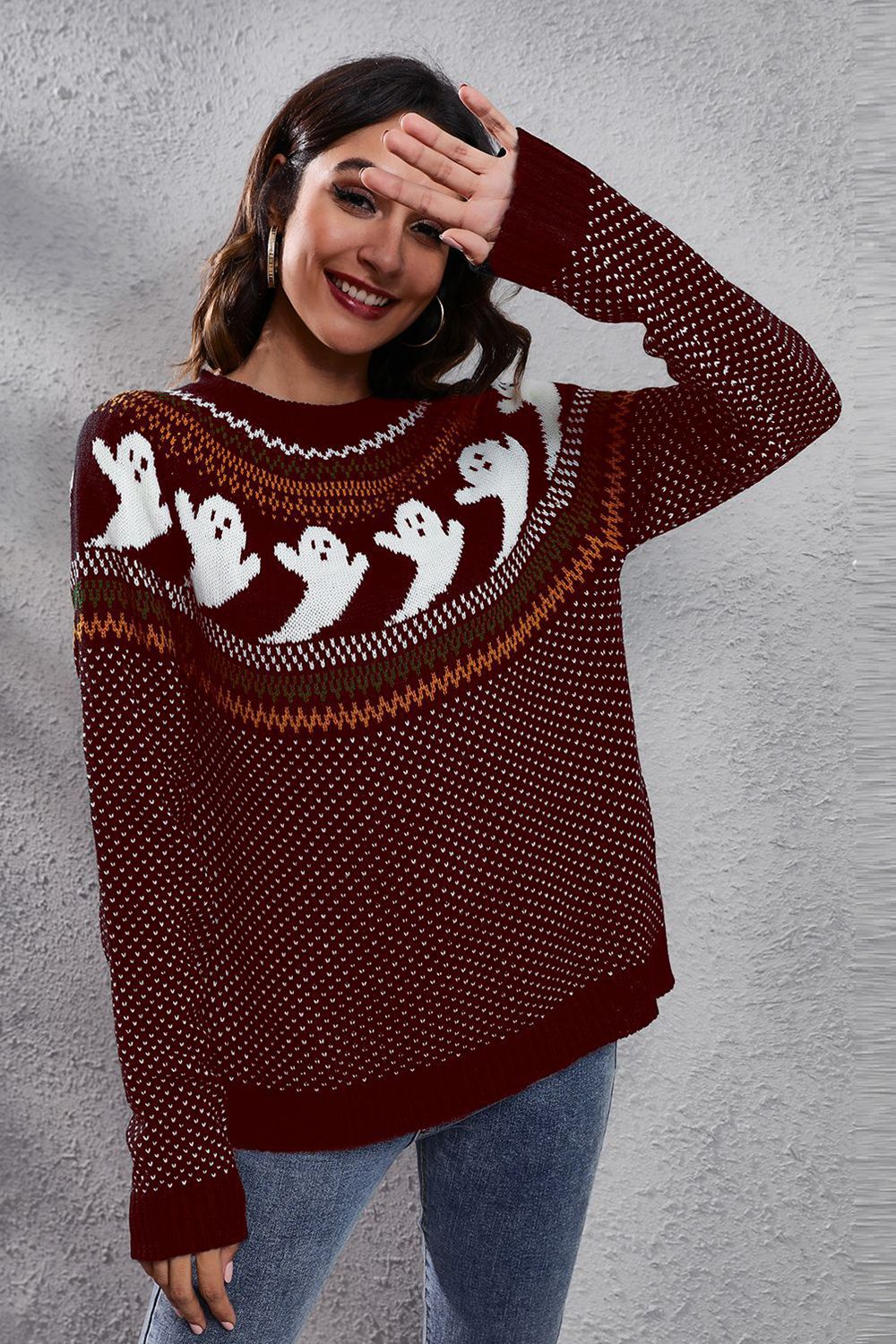 Halloween Sweater in 7 Patterns and Colors