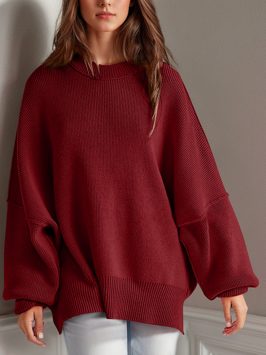 Side Slit Sweater in 12 Colors
