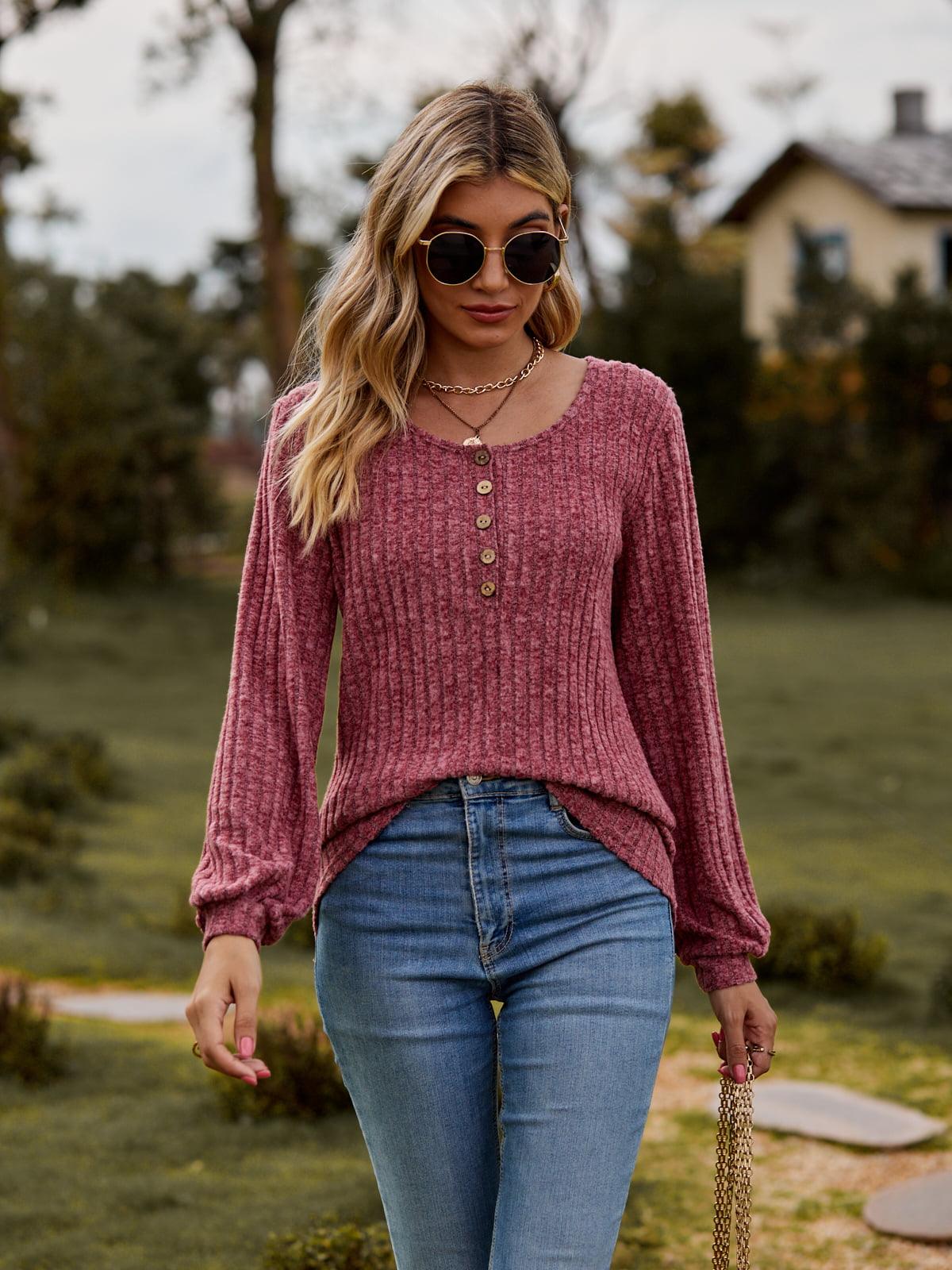 Button-Down Long Sleeve Top in 7 Colors - Olive Ave