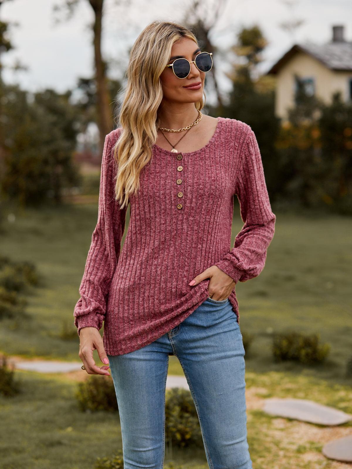 Button-Down Long Sleeve Top in 7 Colors - Olive Ave