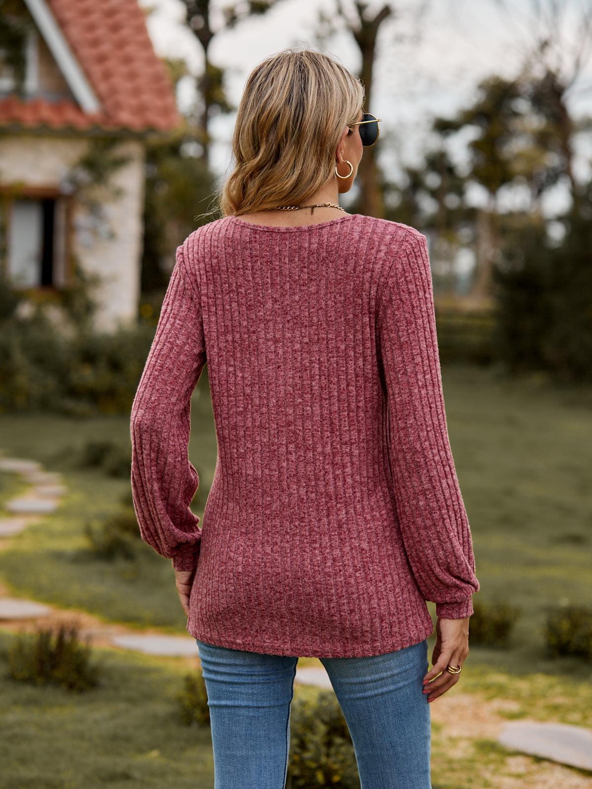 Button-Down Long Sleeve Top in 7 Colors - Olive Ave