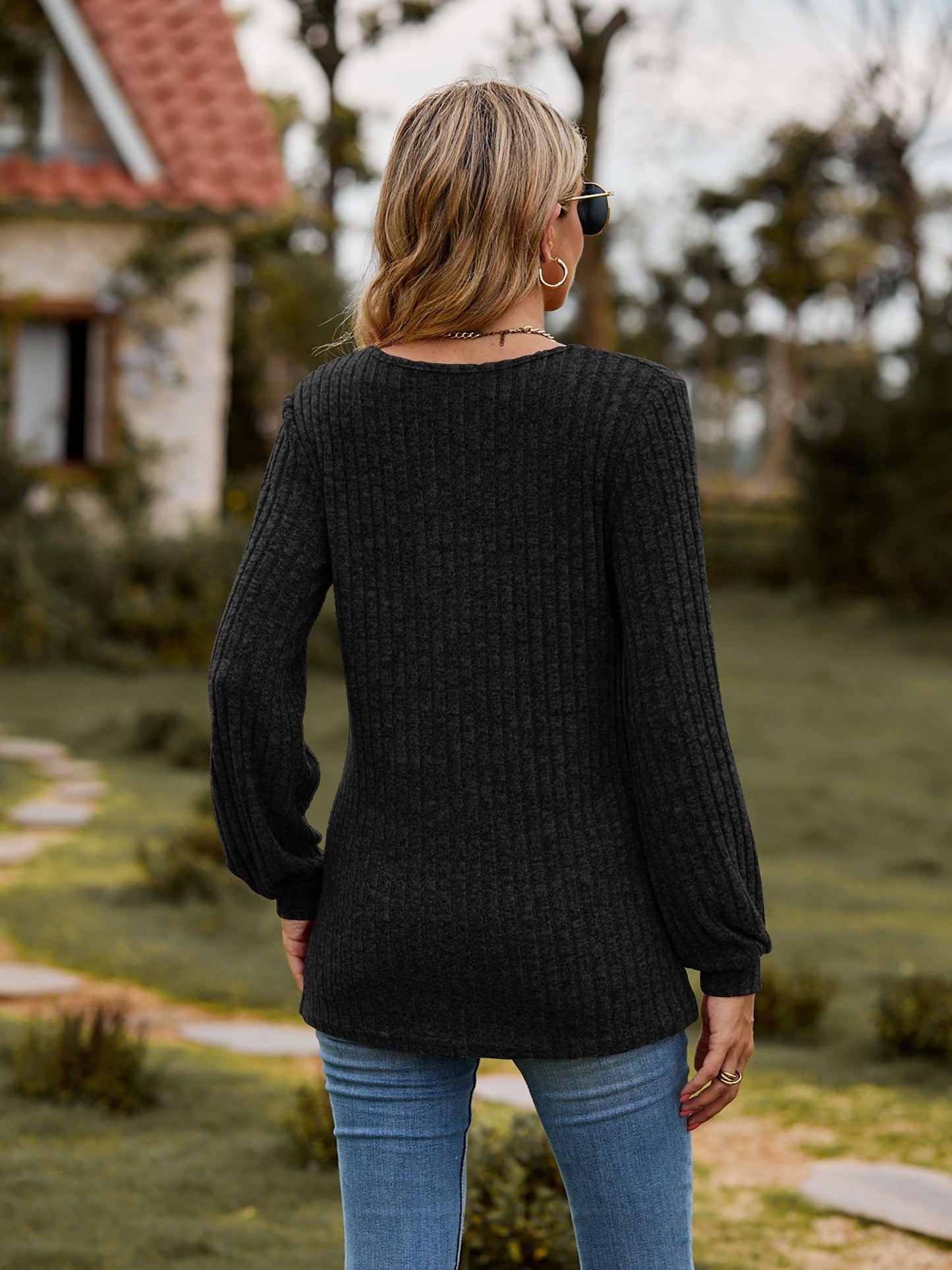 Button-Down Long Sleeve Top in 7 Colors - Olive Ave