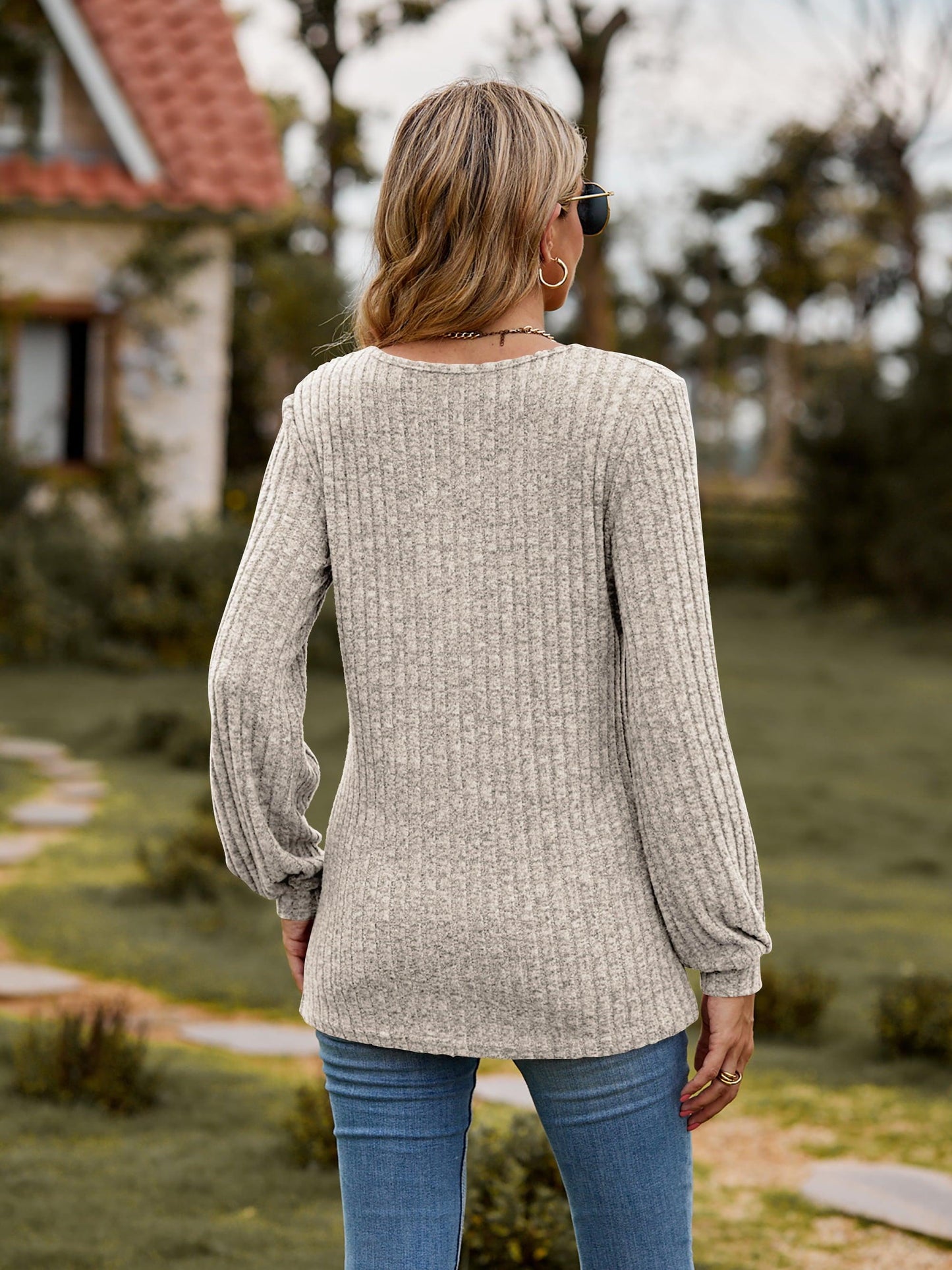 Button-Down Long Sleeve Top in 7 Colors - Olive Ave
