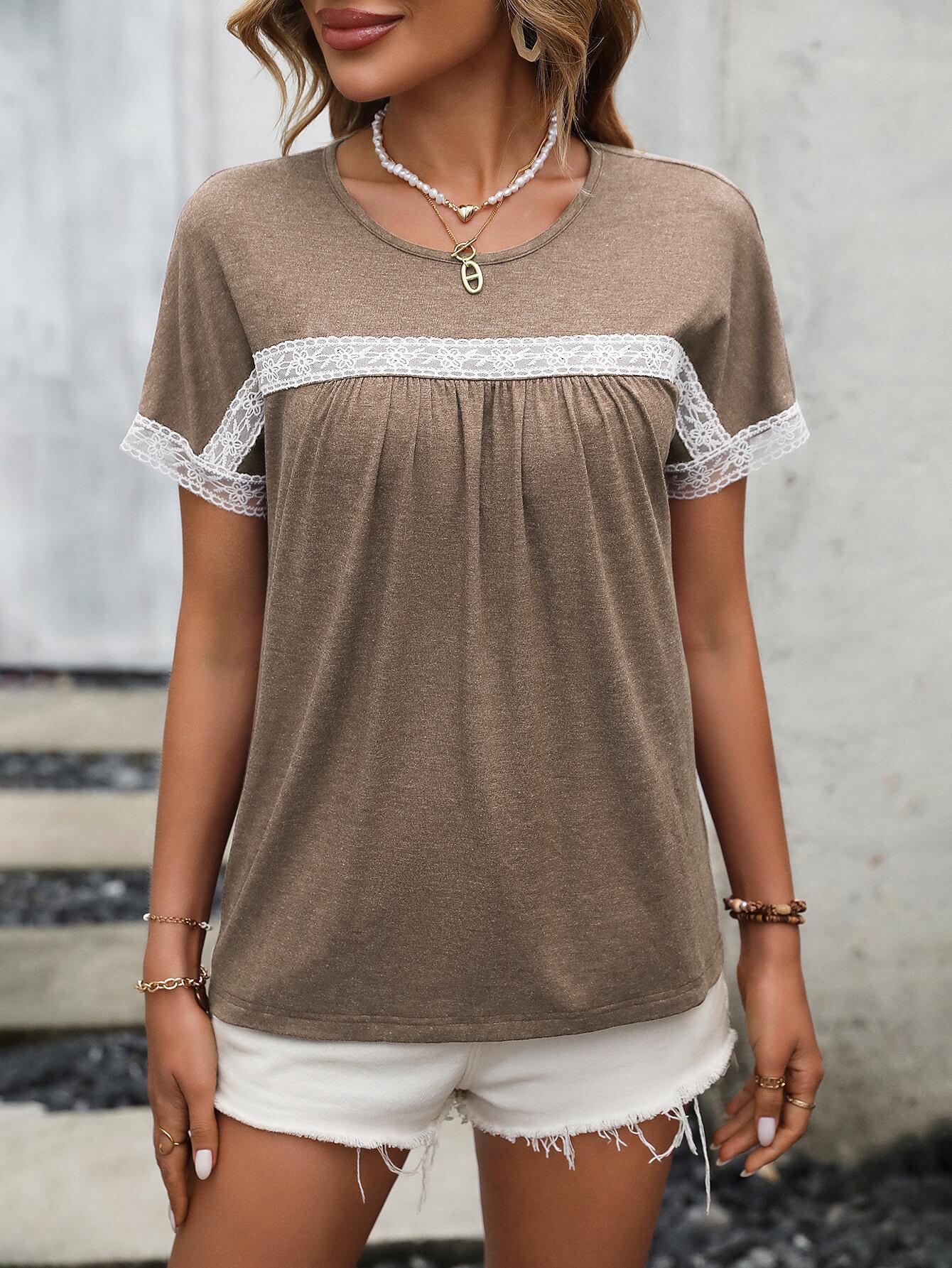 Contrast Short Sleeve Tee - Olive Ave