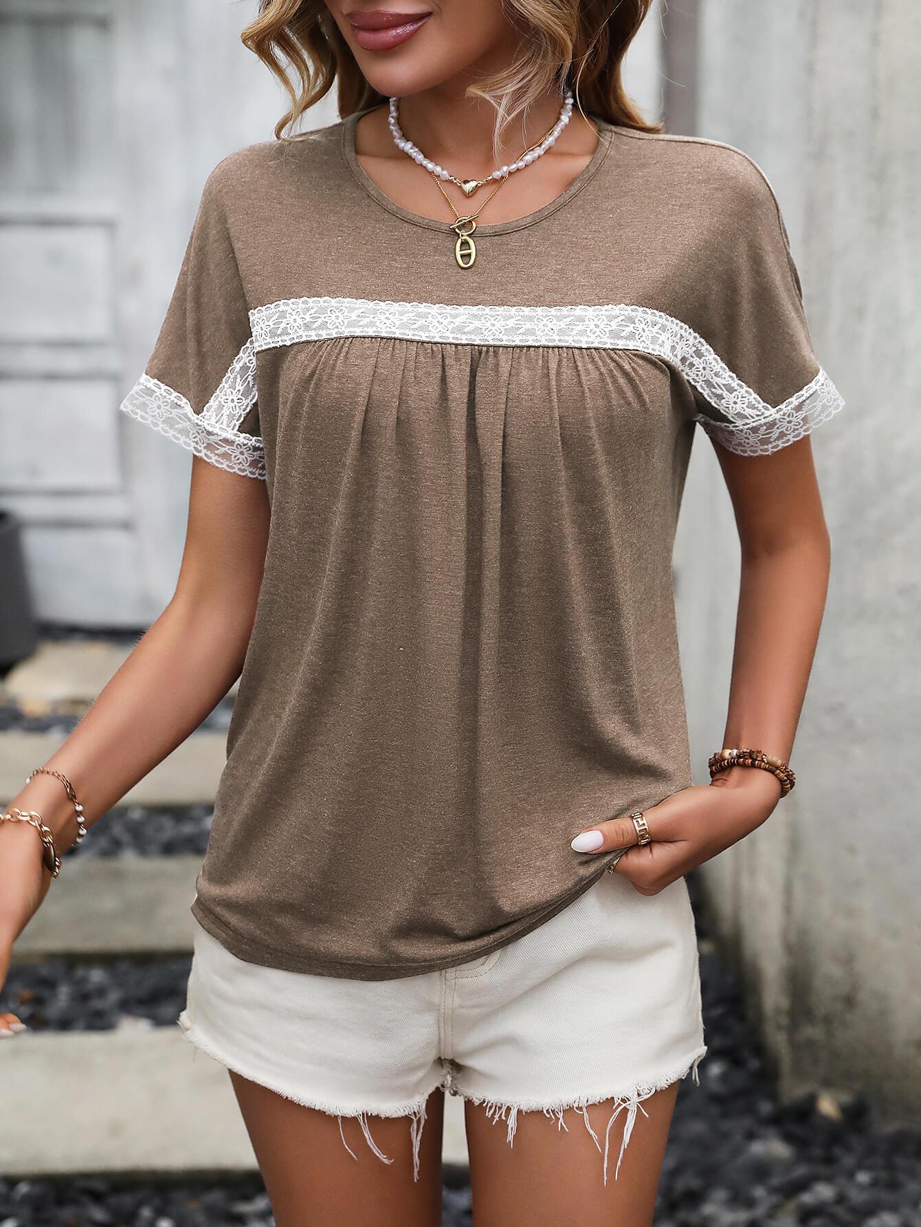 Contrast Short Sleeve Tee - Olive Ave