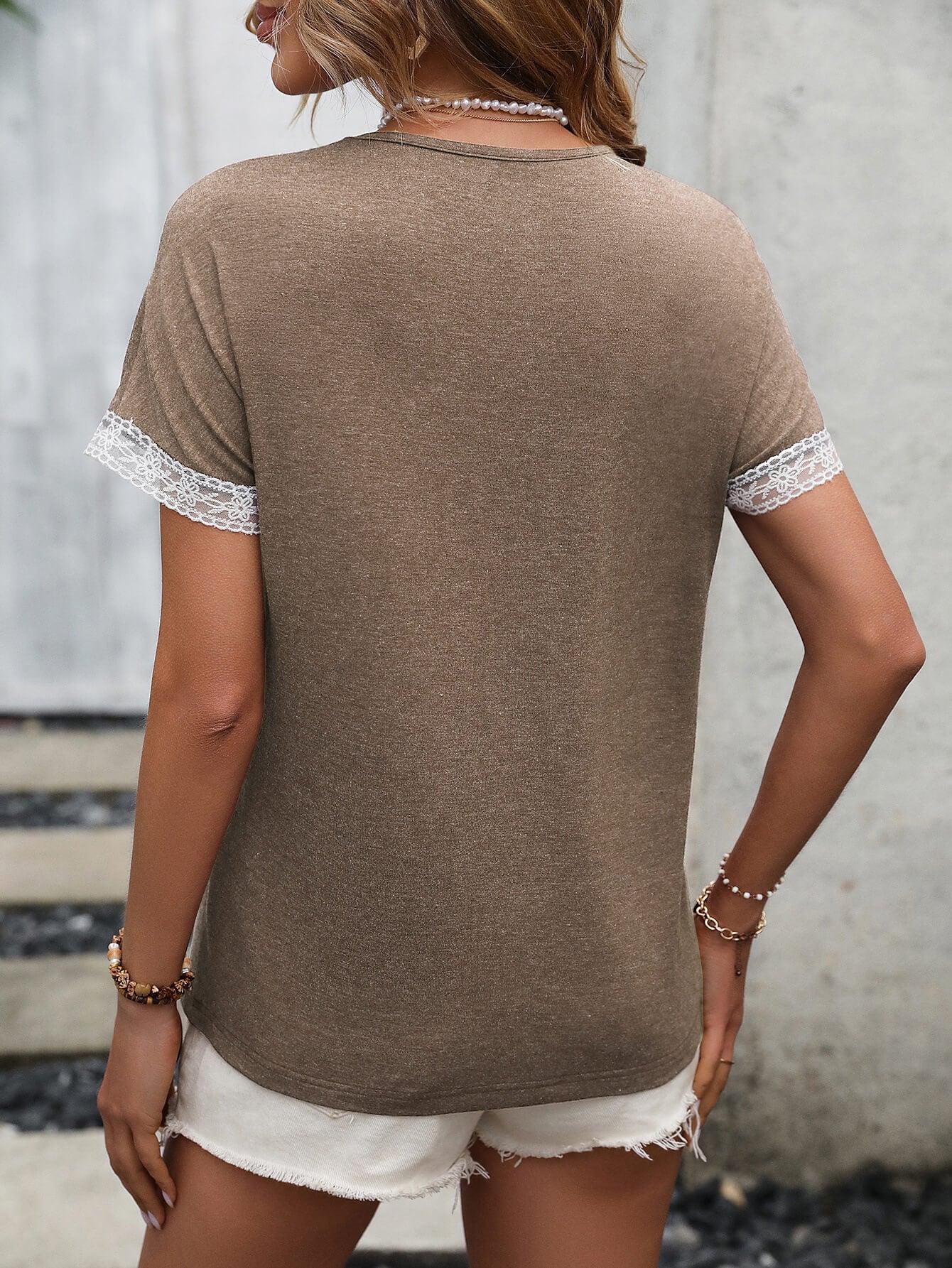 Contrast Short Sleeve Tee - Olive Ave