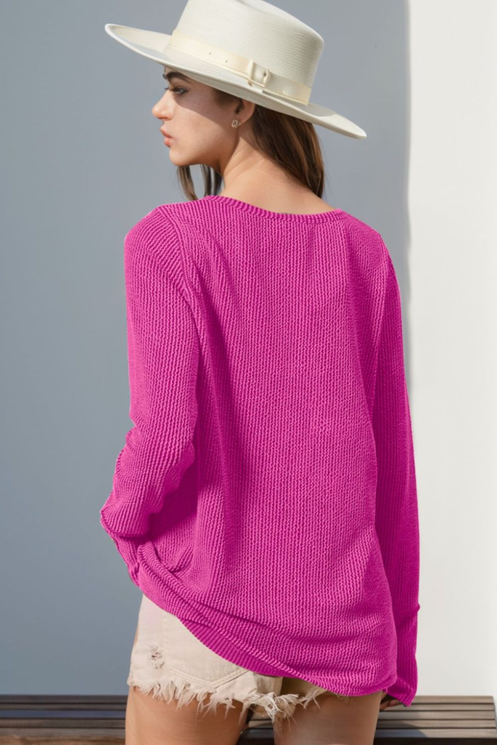 Full Size Notched Thumbhole Top in 8 Colors