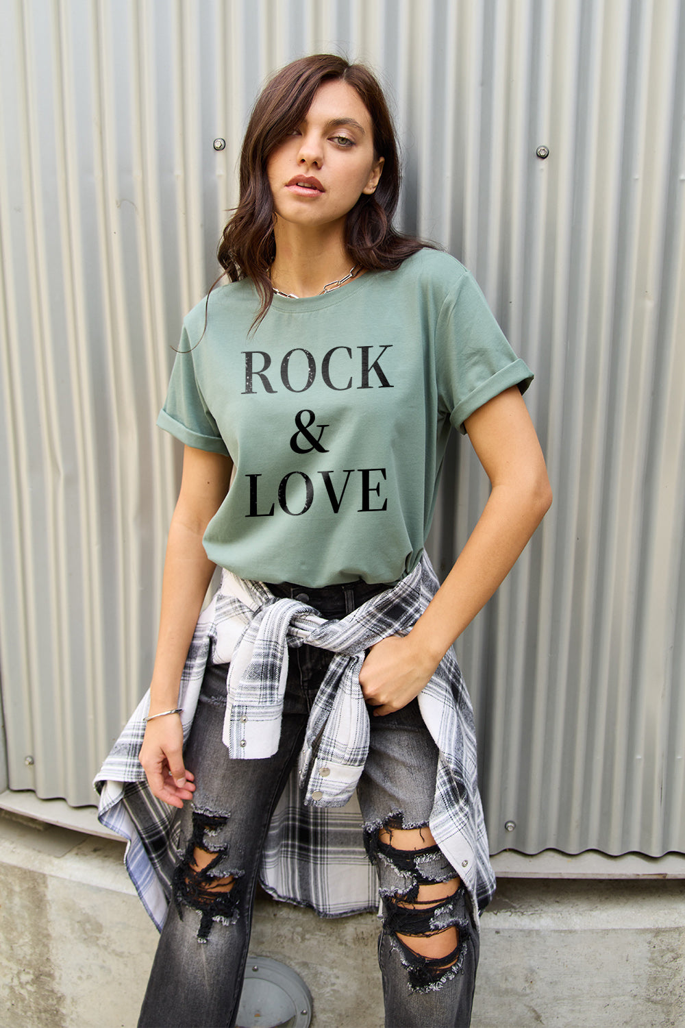 Full Size ROCK & LOVE T-Shirt in 3 Colors