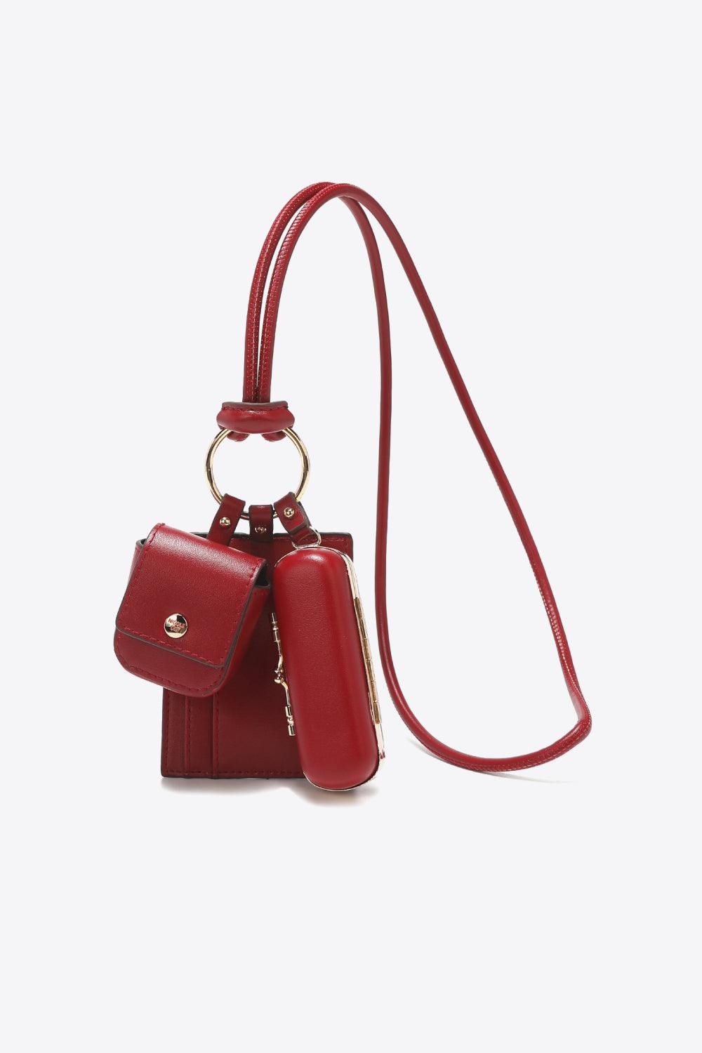 Edith Vegan Leather 3-Piece Lanyard Set - Olive Ave