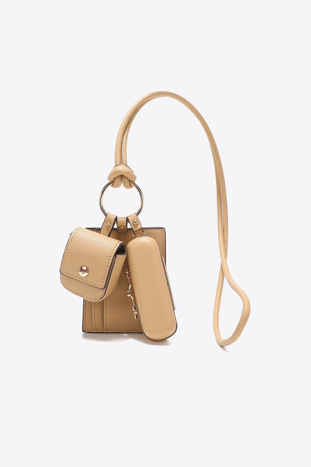 Edith Vegan Leather 3-Piece Lanyard Set - Olive Ave