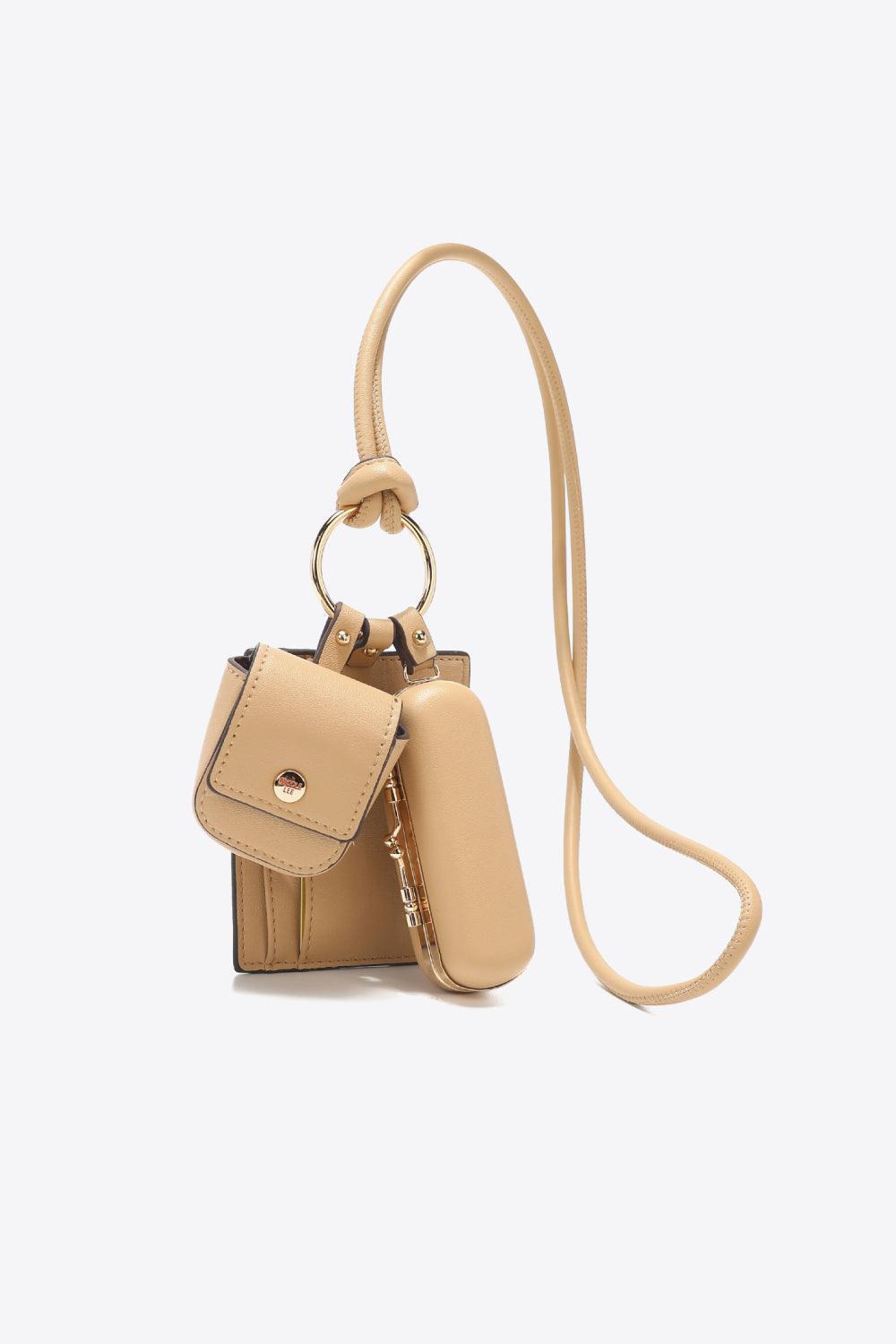 Edith Vegan Leather 3-Piece Lanyard Set - Olive Ave