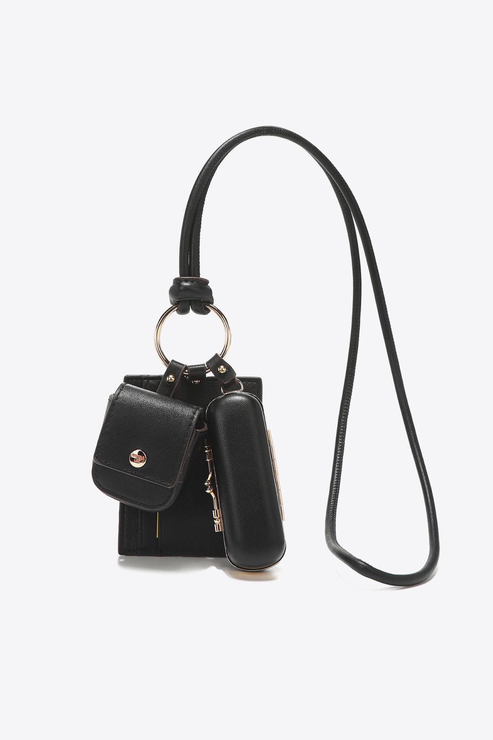 Edith Vegan Leather 3-Piece Lanyard Set - Olive Ave