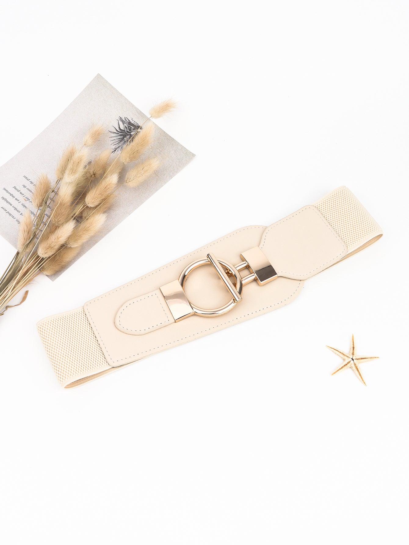 Elastic Wide Belt with Buckle - Olive Ave