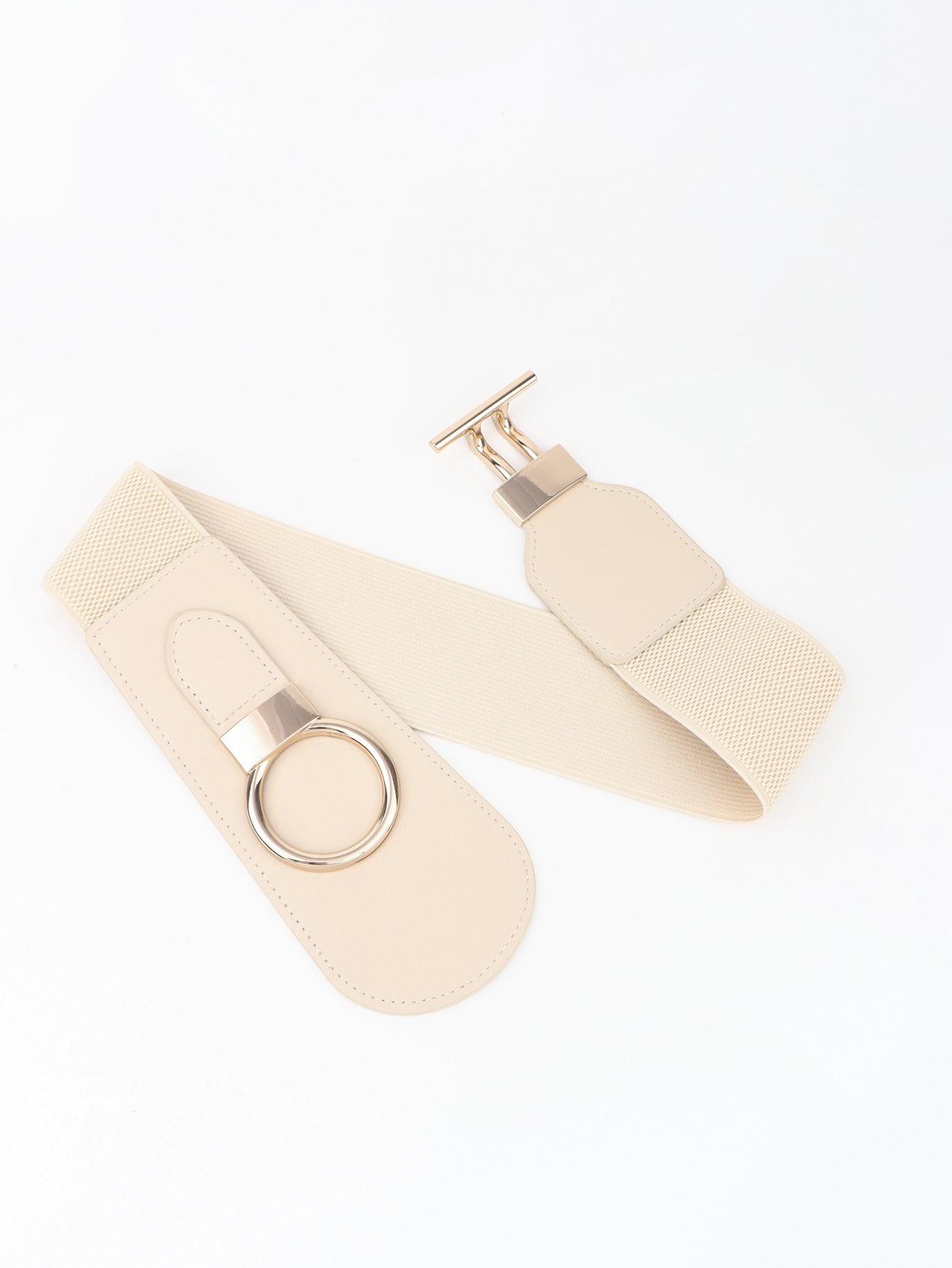 Elastic Wide Belt with Buckle - Olive Ave