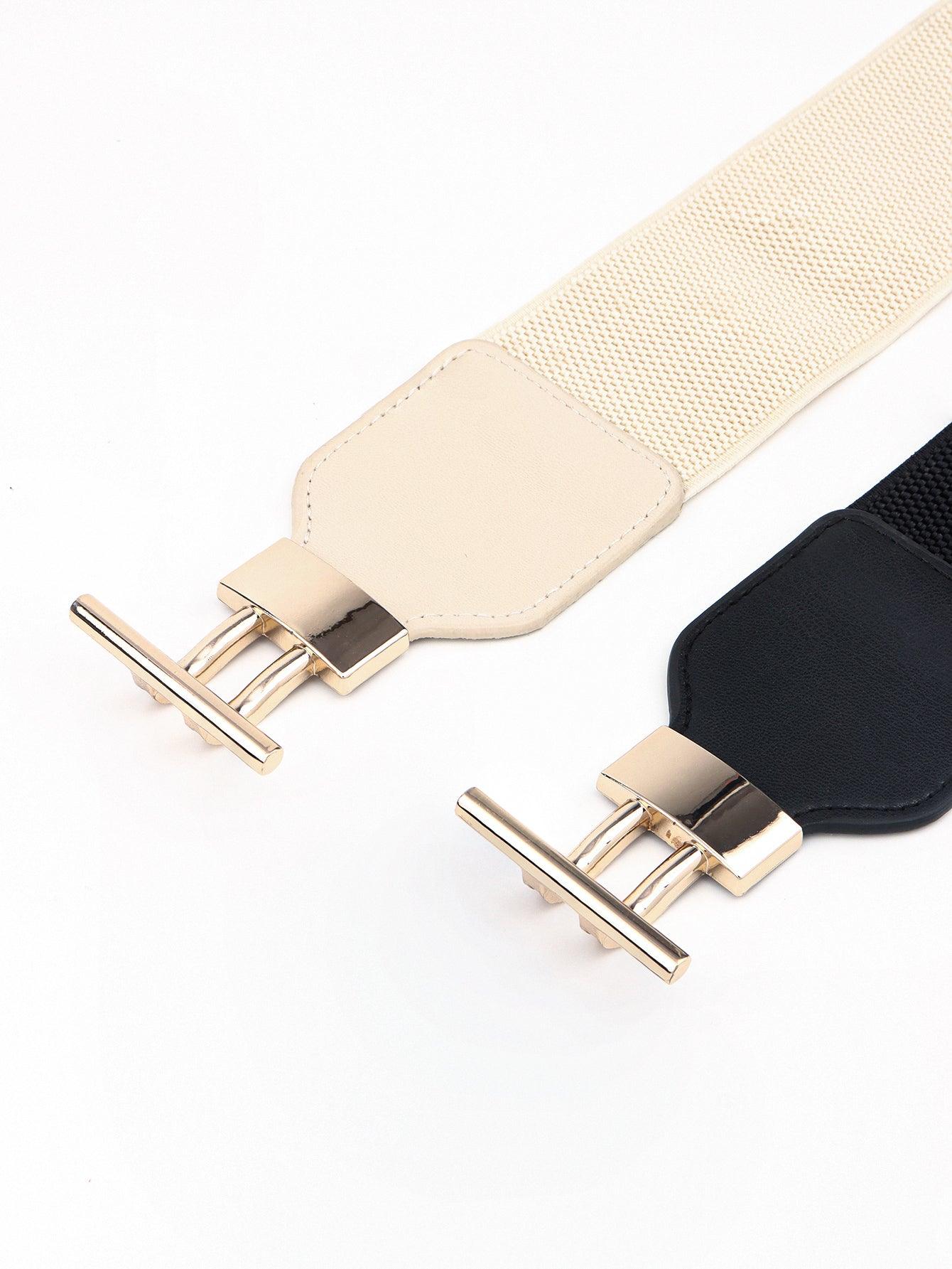 Elastic Wide Belt with Buckle - Olive Ave