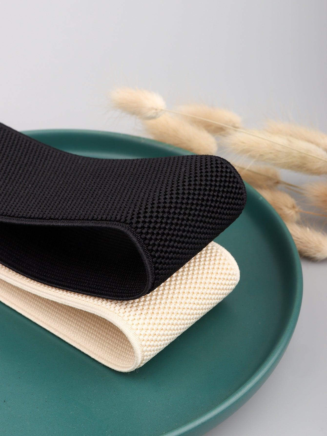 Elastic Wide Belt with Buckle - Olive Ave