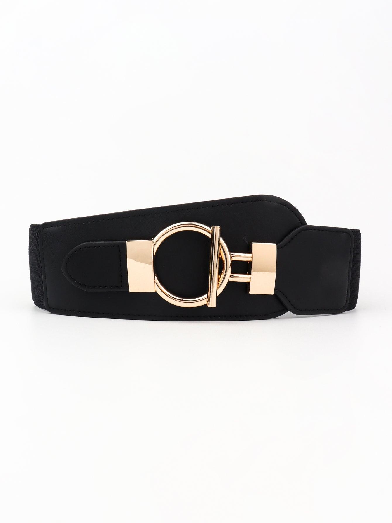 Elastic Wide Belt with Buckle - Olive Ave
