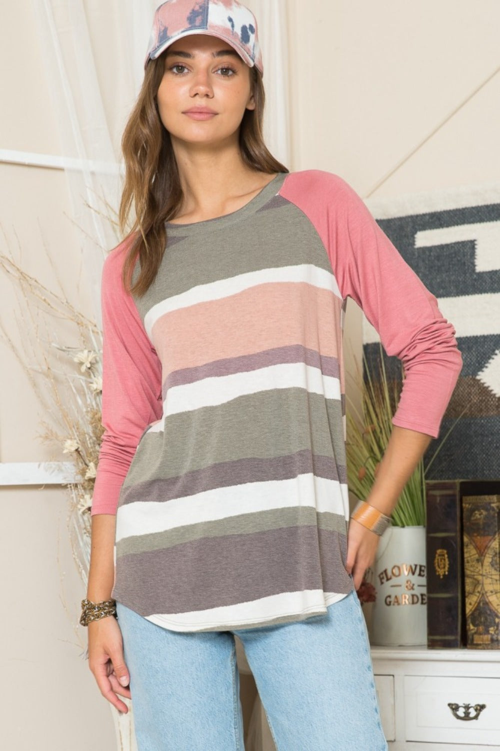 Full Size Striped Long Sleeve T-Shirt
