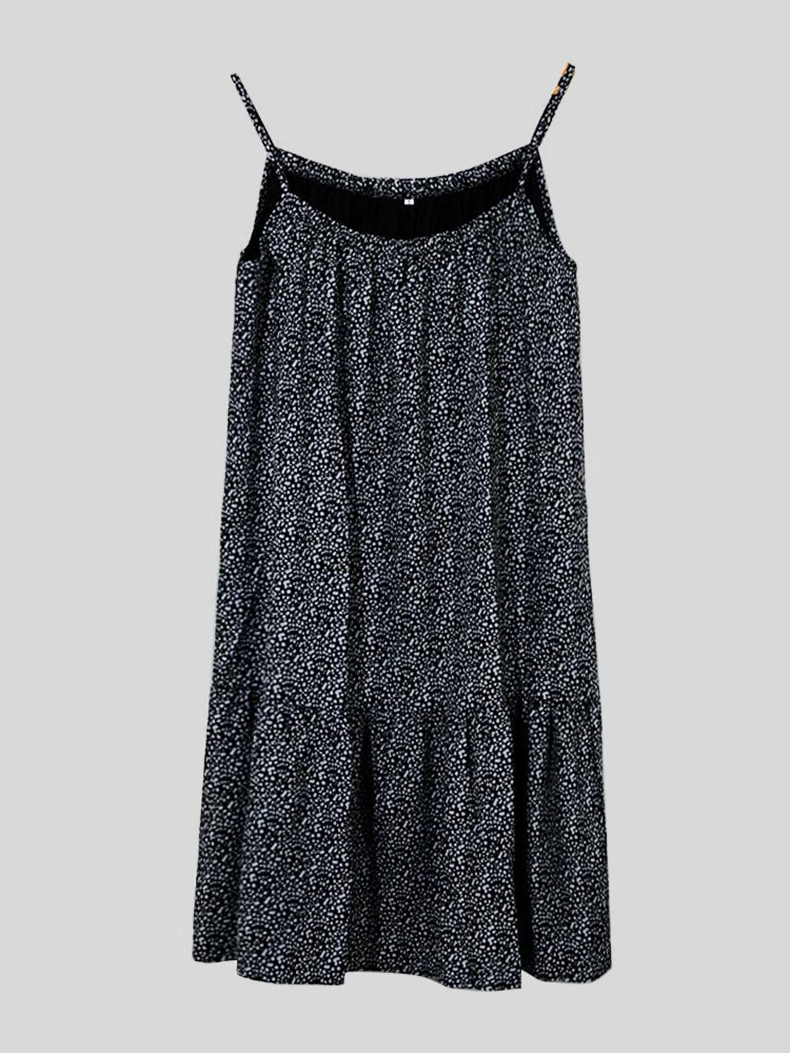 Full Size Printed Sleeveless Mini Cami Dress in 8 Colors - Olive Ave