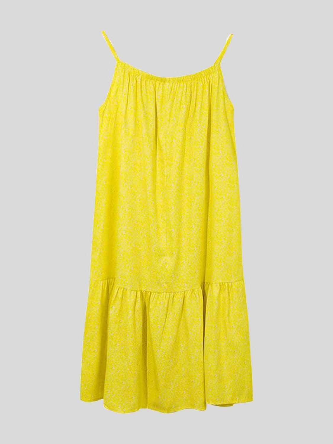 Full Size Printed Sleeveless Mini Cami Dress in 8 Colors - Olive Ave