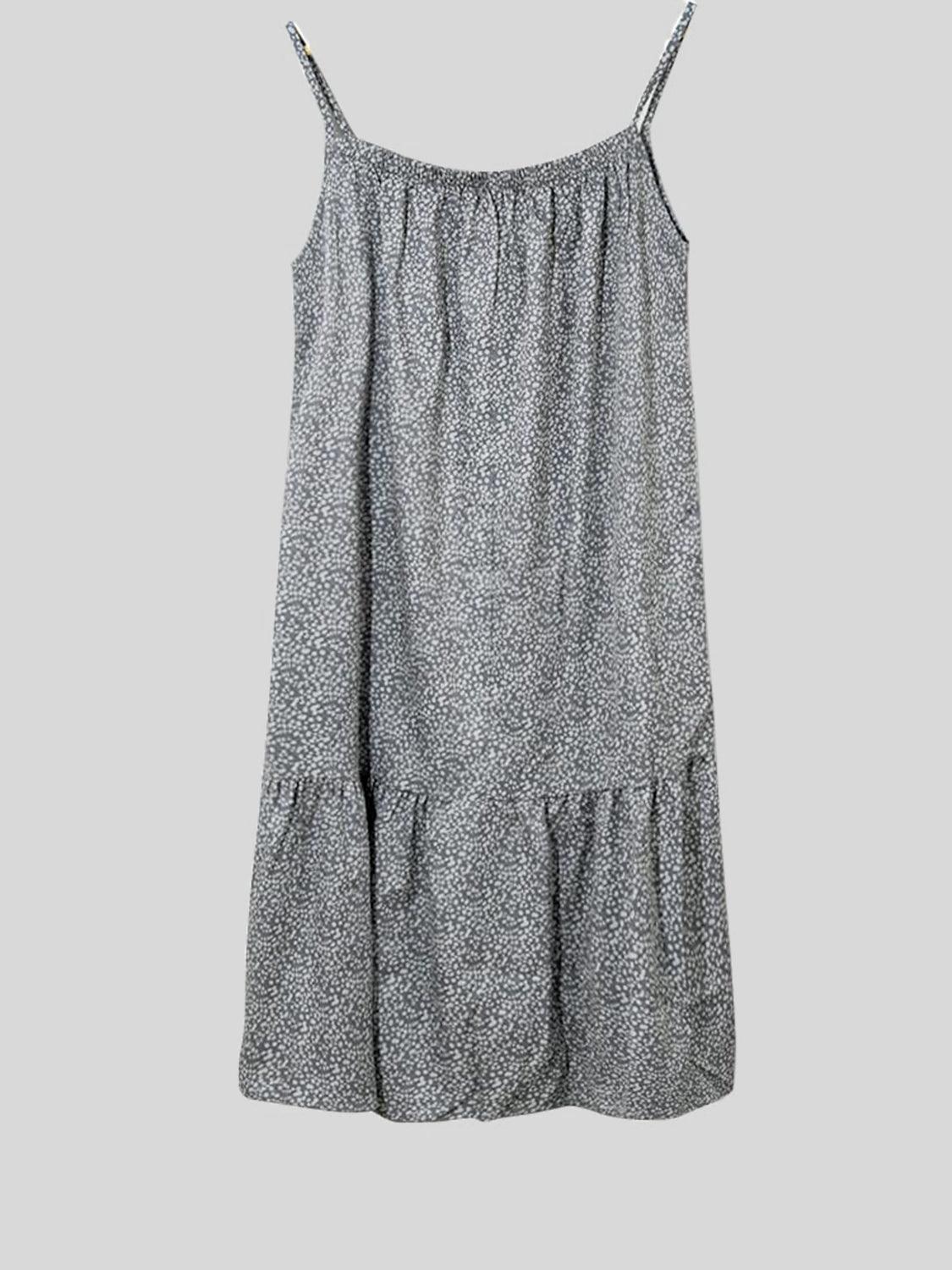 Full Size Printed Sleeveless Mini Cami Dress in 8 Colors - Olive Ave