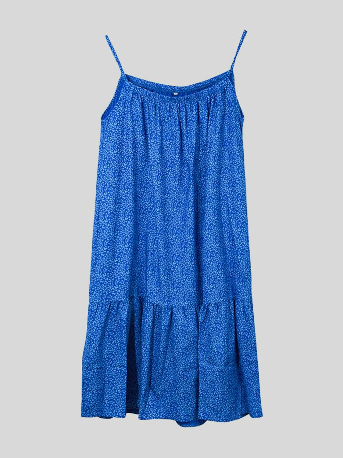 Full Size Printed Sleeveless Mini Cami Dress in 8 Colors - Olive Ave