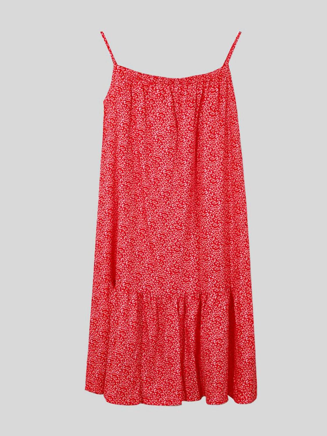 Full Size Printed Sleeveless Mini Cami Dress in 8 Colors - Olive Ave