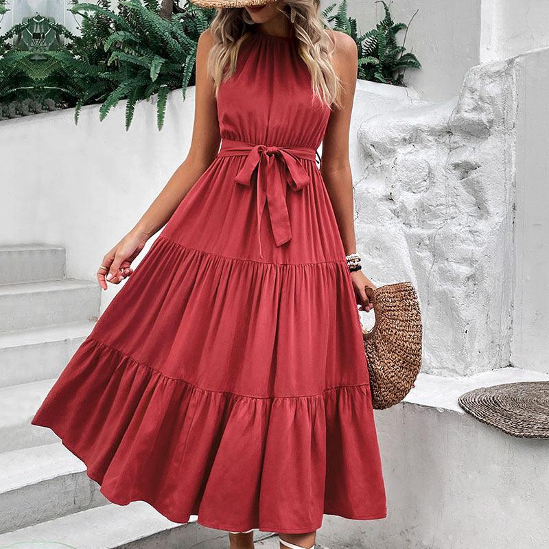 Grecian Tiered Midi Dress - Olive Ave