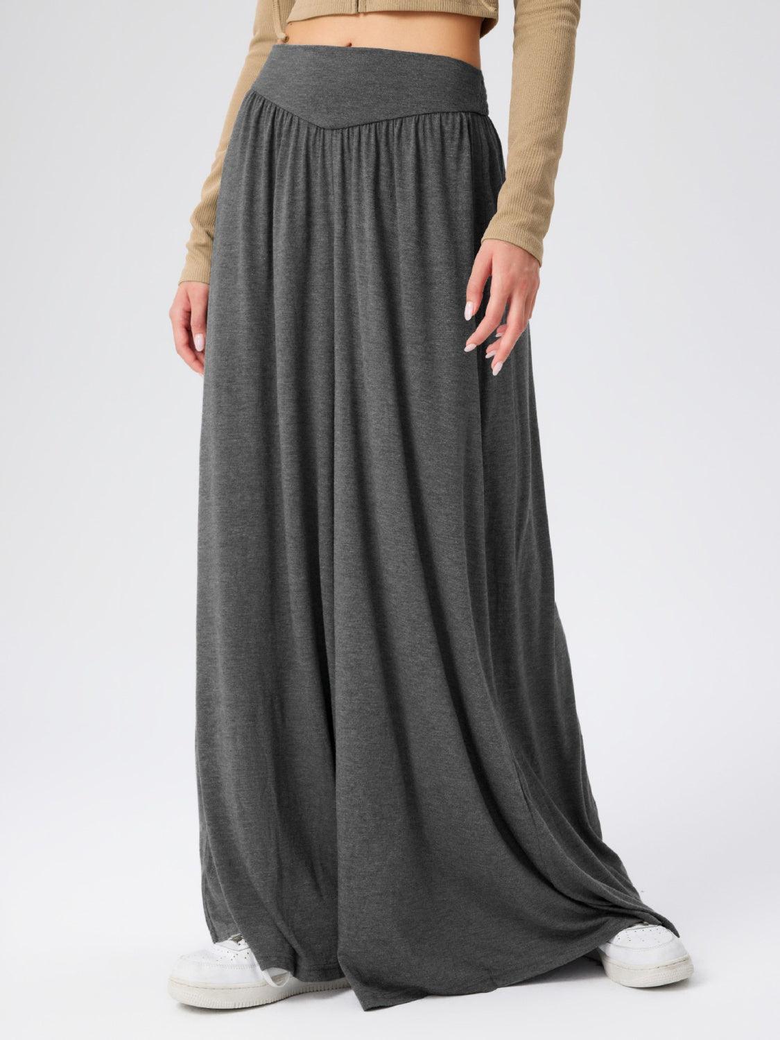 High Waist Wide Leg Pants in 6 Colors - Olive Ave
