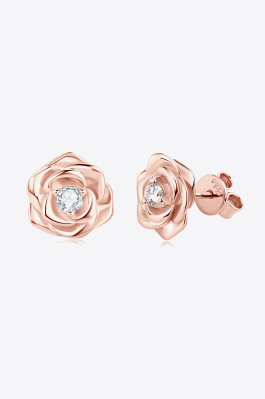 Moissanite Flower Earrings - Olive Ave