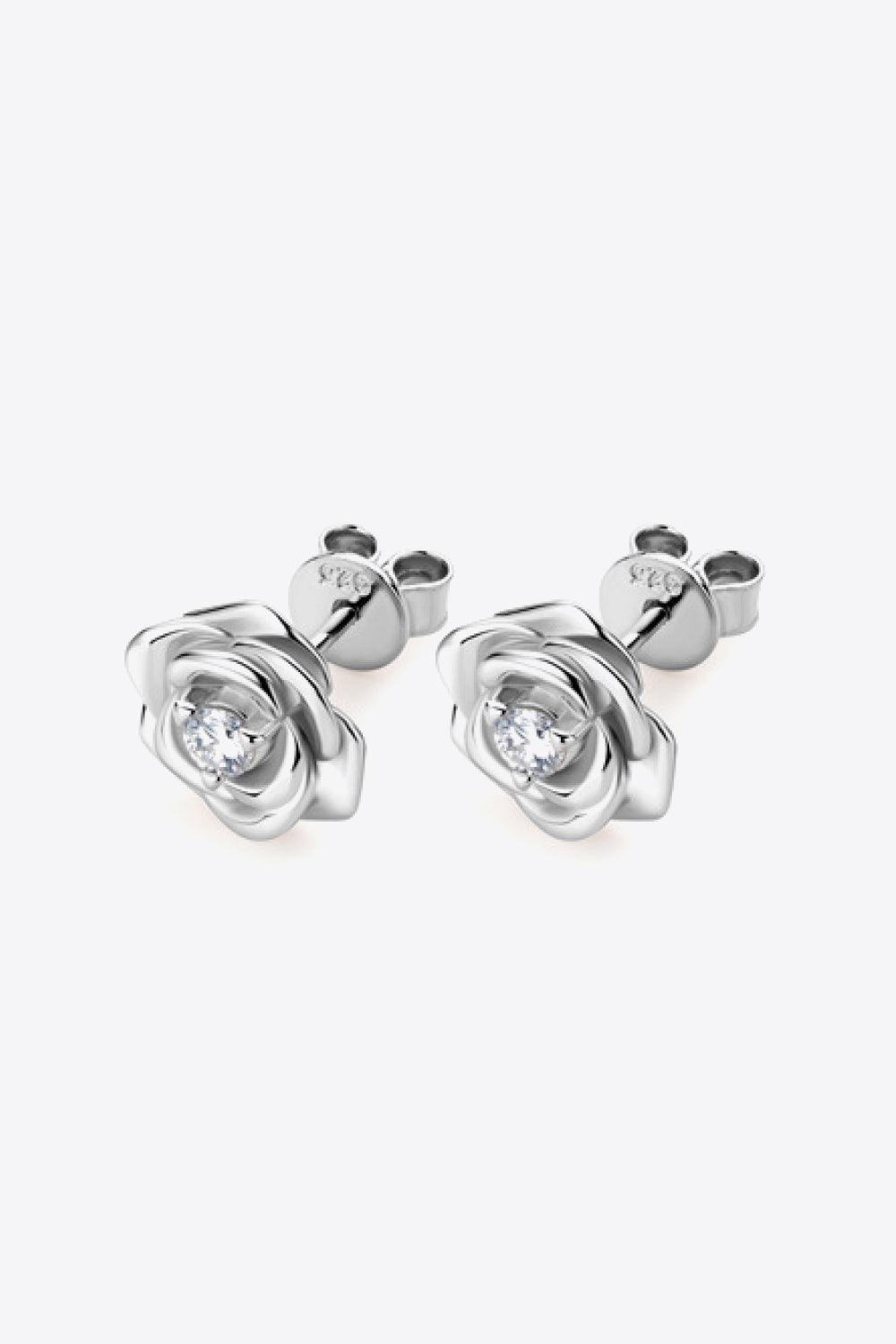 Moissanite Flower Earrings - Olive Ave