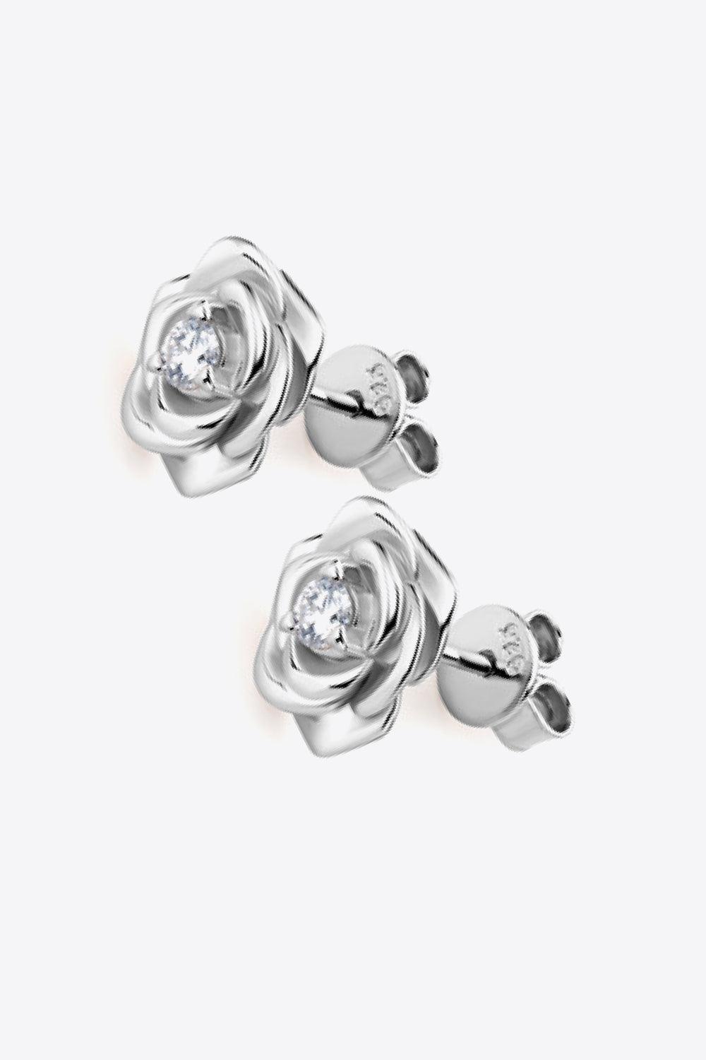 Moissanite Flower Earrings - Olive Ave