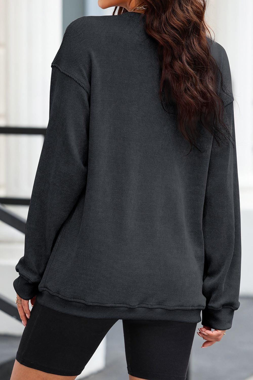 Sequin Candy Cane Sweatshirt in 4 Colors - Olive Ave