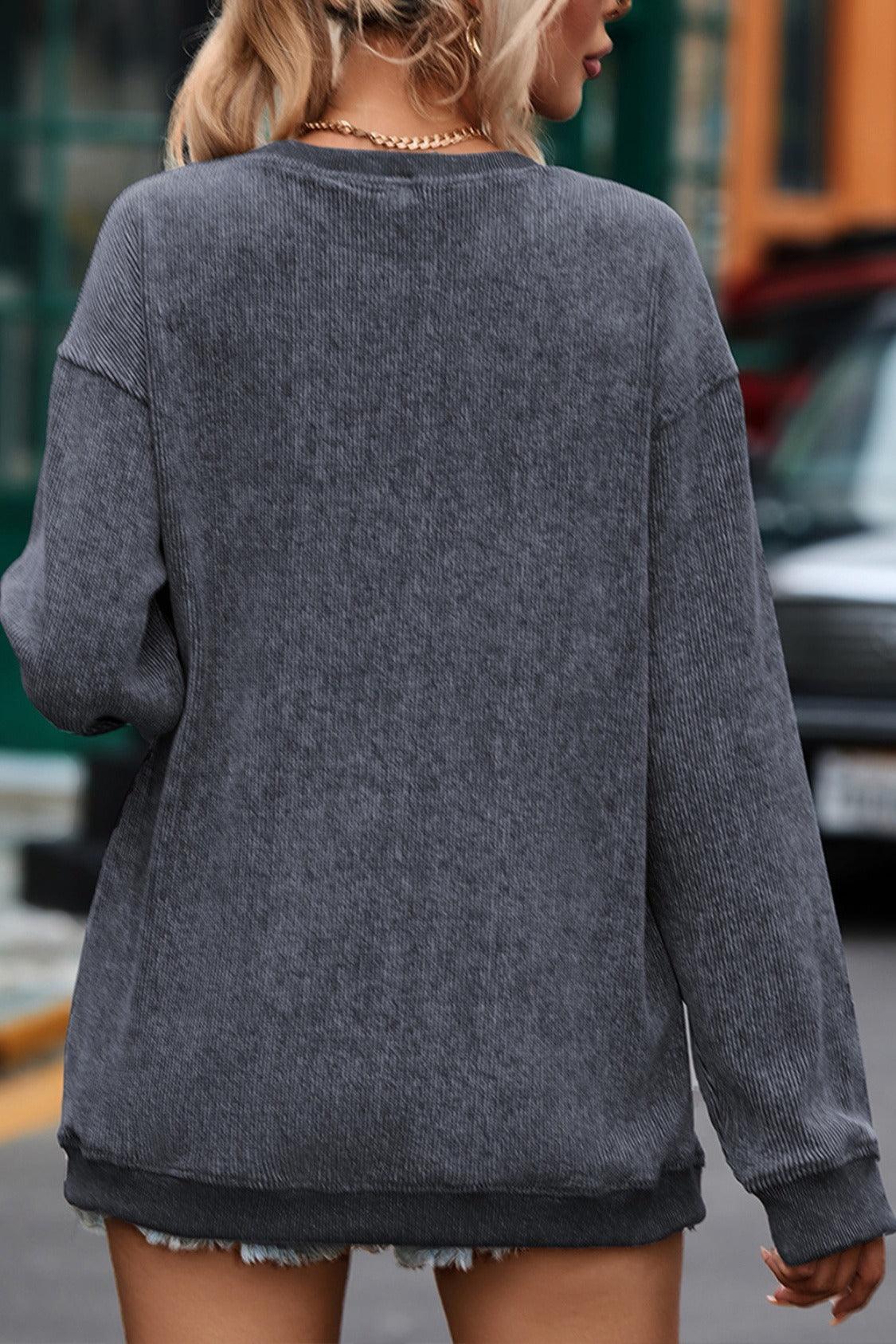 Sequin Candy Cane Sweatshirt in 4 Colors - Olive Ave