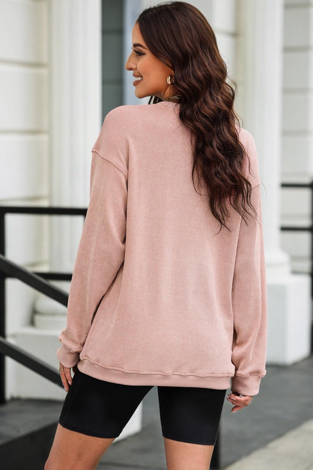 Sequin Candy Cane Sweatshirt in 4 Colors - Olive Ave