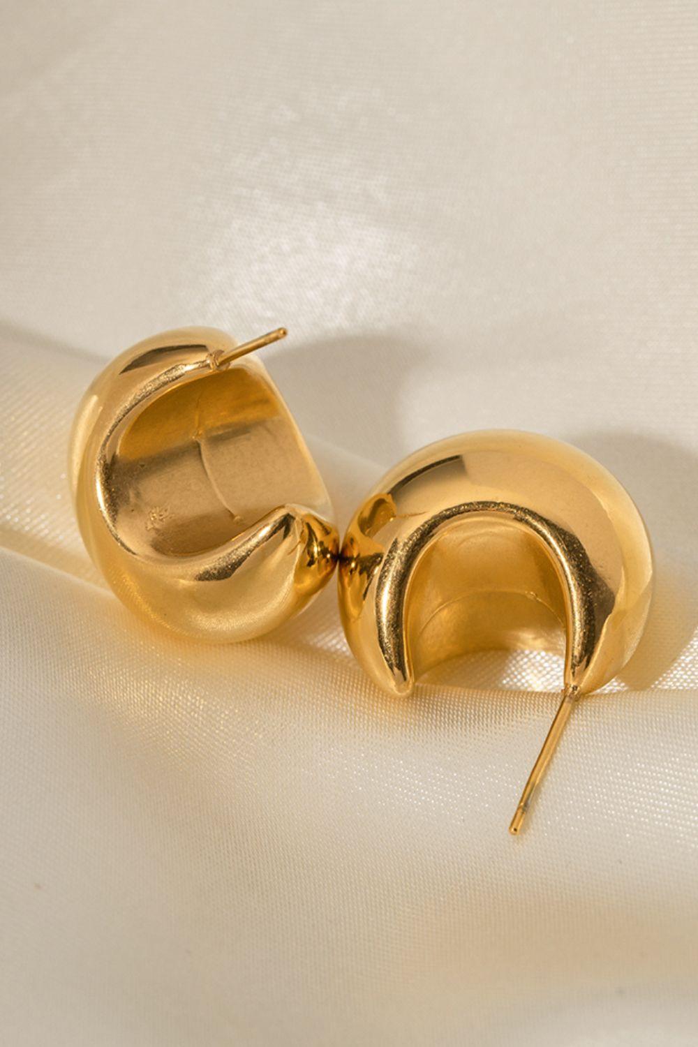 Stainless Steel C-Hoop Earrings - Olive Ave